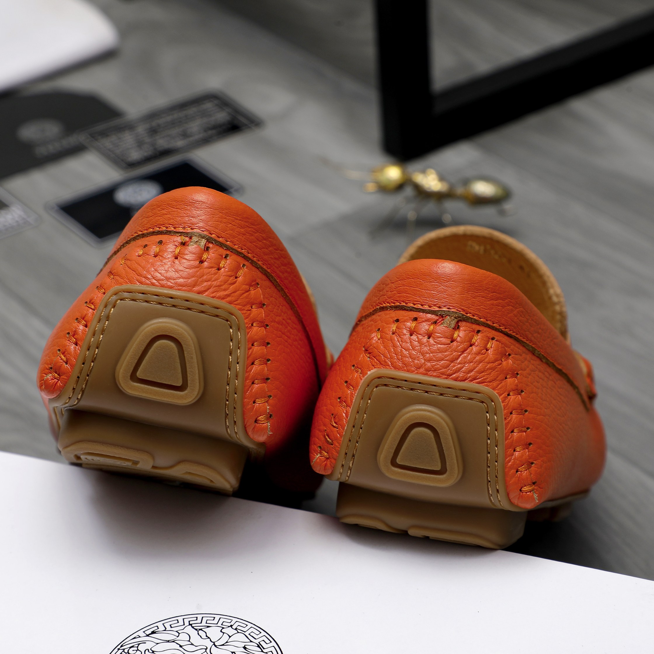 Versace Men's Leather Loafers Slip-on Casual Shoes 11 a1742453126045 3551