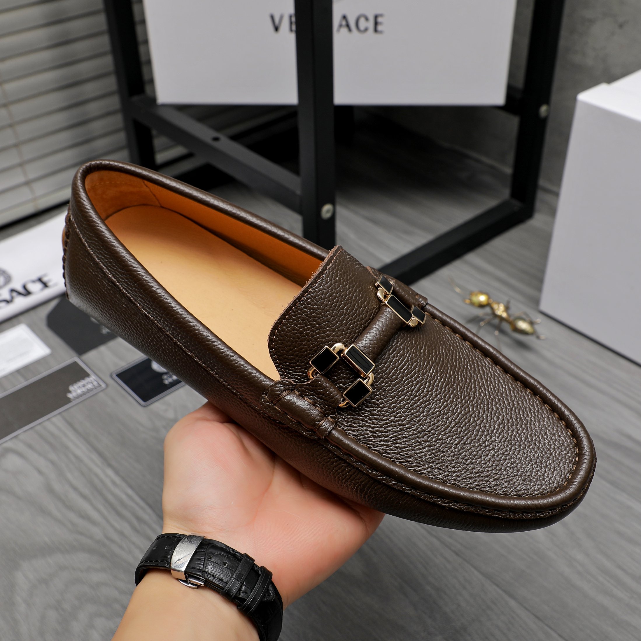 Versace Men's Casual Loafers Genuine Leather Slip-Ons, Sizes 38-44 8 a1742453241496 3370