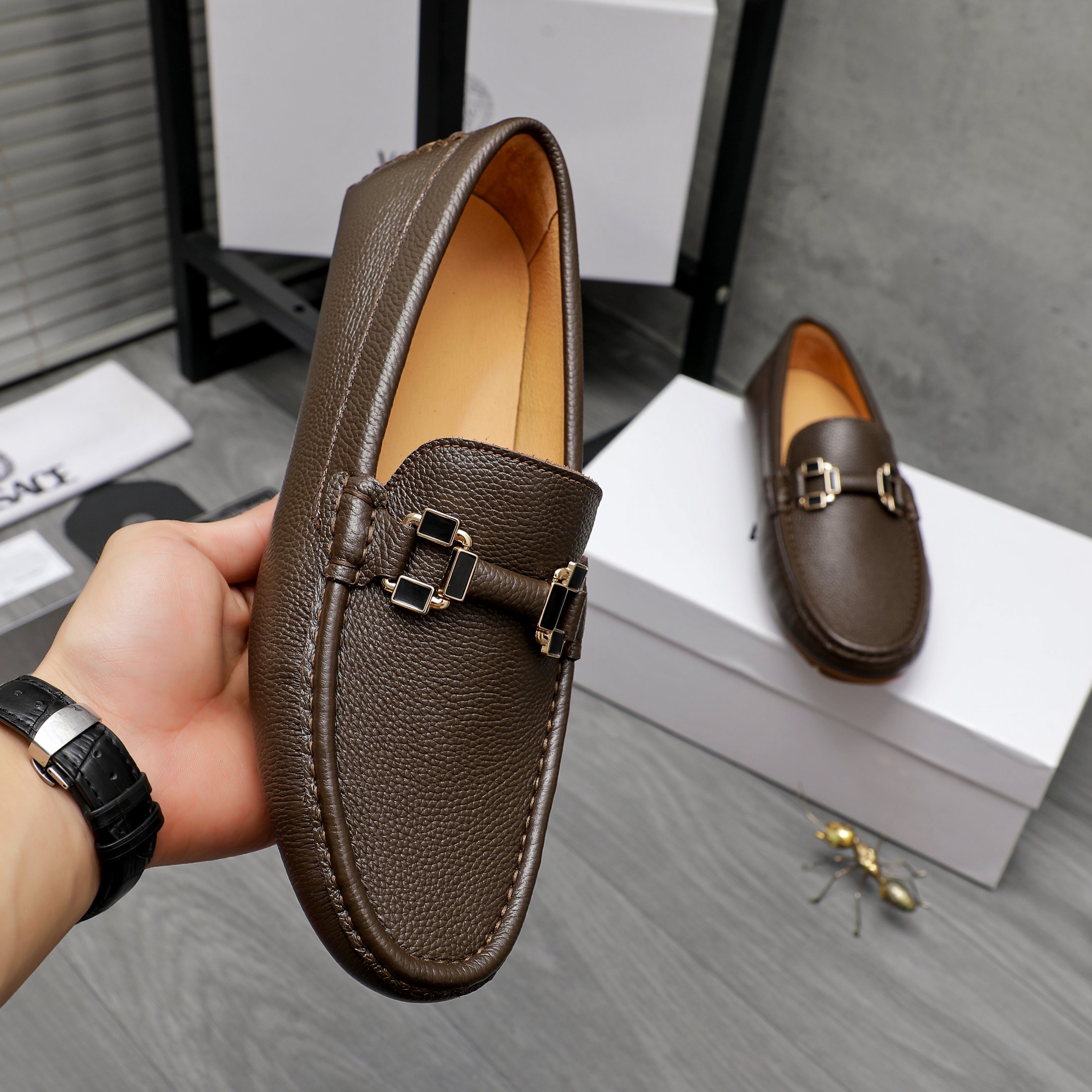 Versace Men's Casual Loafers Genuine Leather Slip-Ons, Sizes 38-44 6 a1742453243486 8215