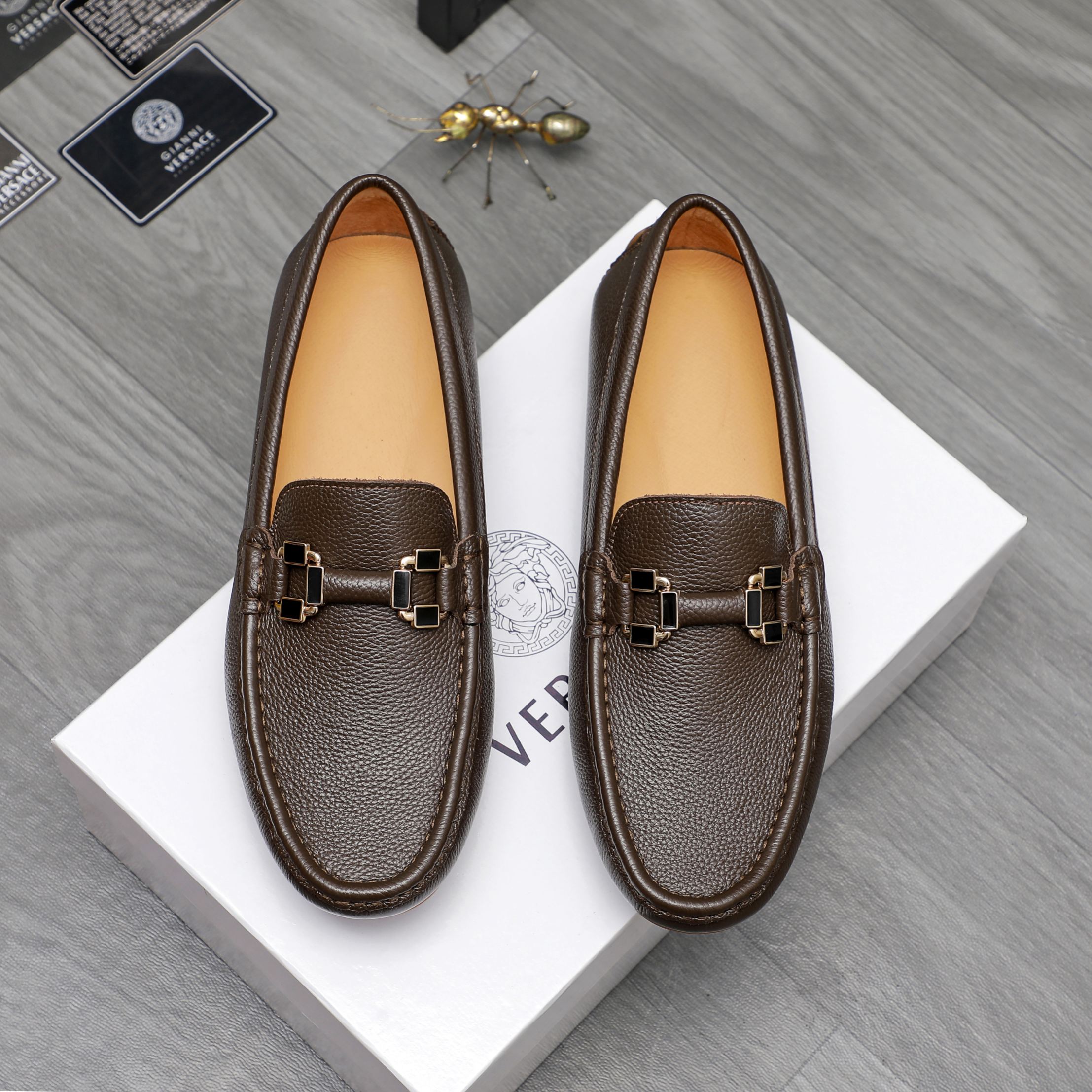 Versace Men's Casual Loafers Genuine Leather Slip-Ons, Sizes 38-44 3 a1742453243874 6560