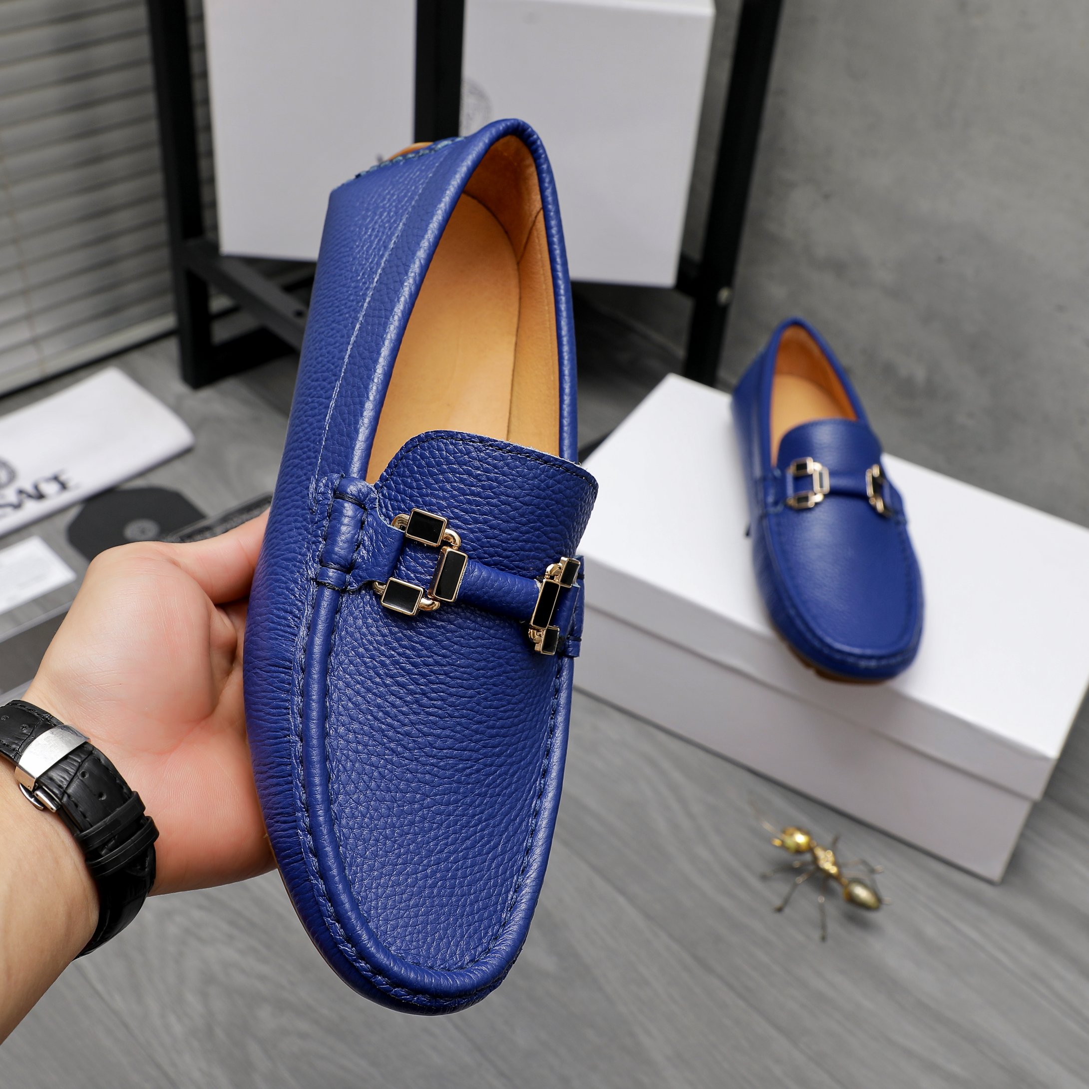 Versace Men's Leather Loafers Casual Slip-ons, Sizes 38-44 6 a1742453350779 6370