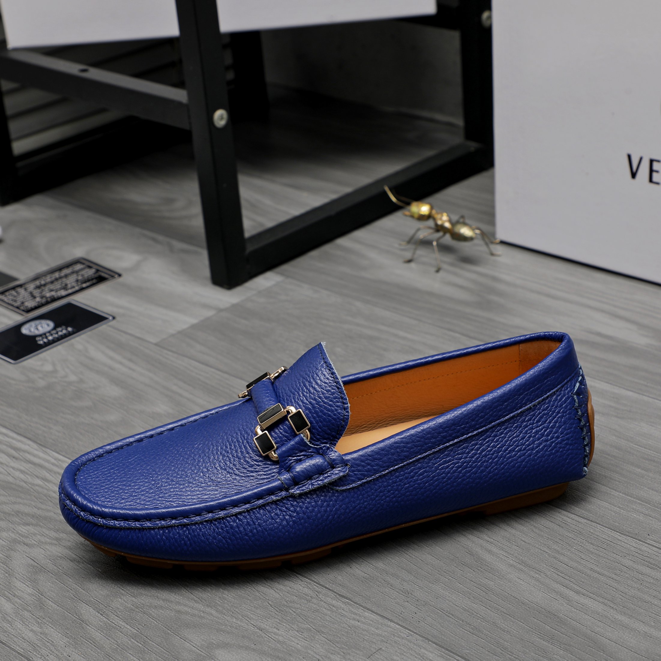 Versace Men's Leather Loafers Casual Slip-ons, Sizes 38-44 7 a1742453353147 0475