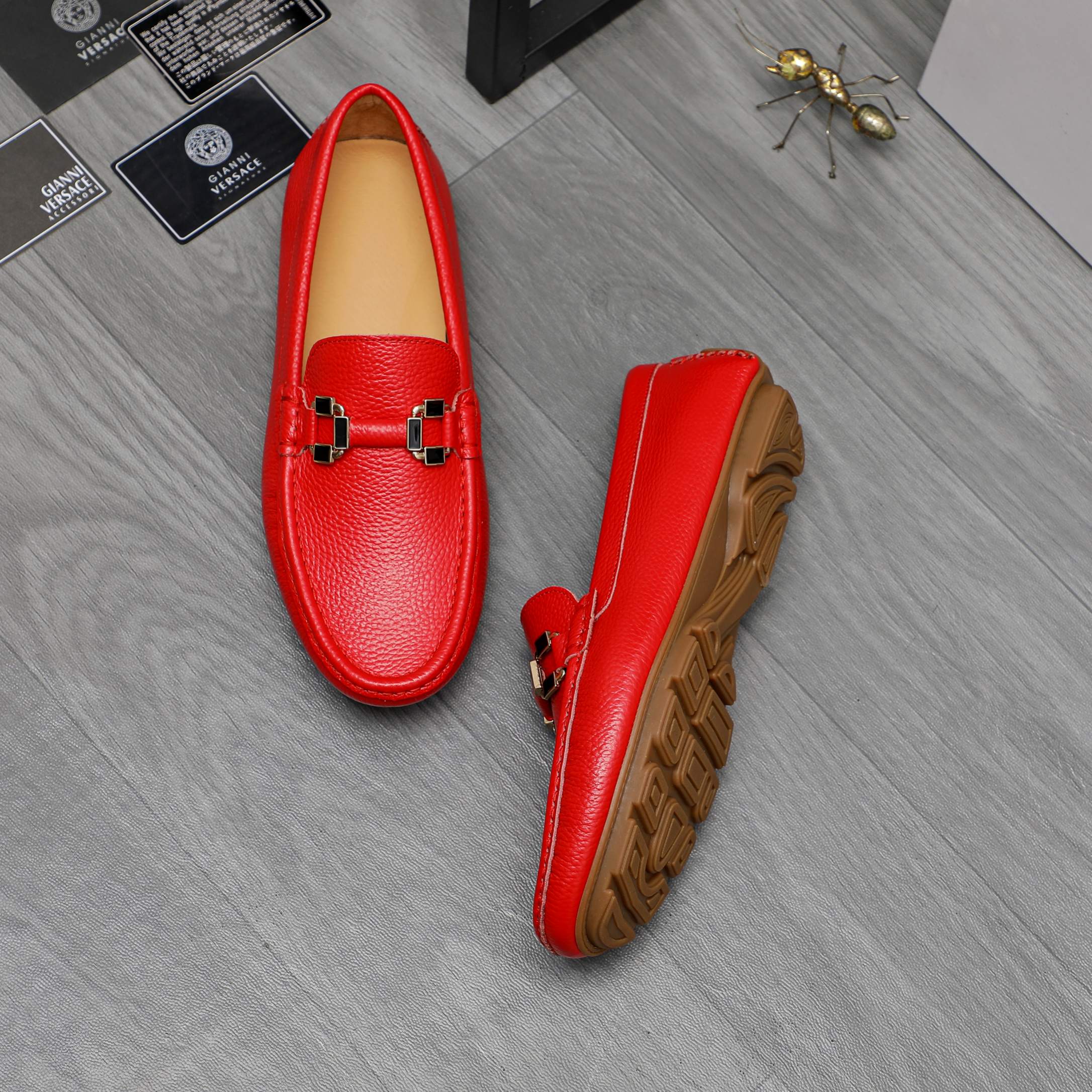 Versace Men's Leather Loafers: Stylish Slip-Ons in Multiple Colors 5 a1742453496689 1411