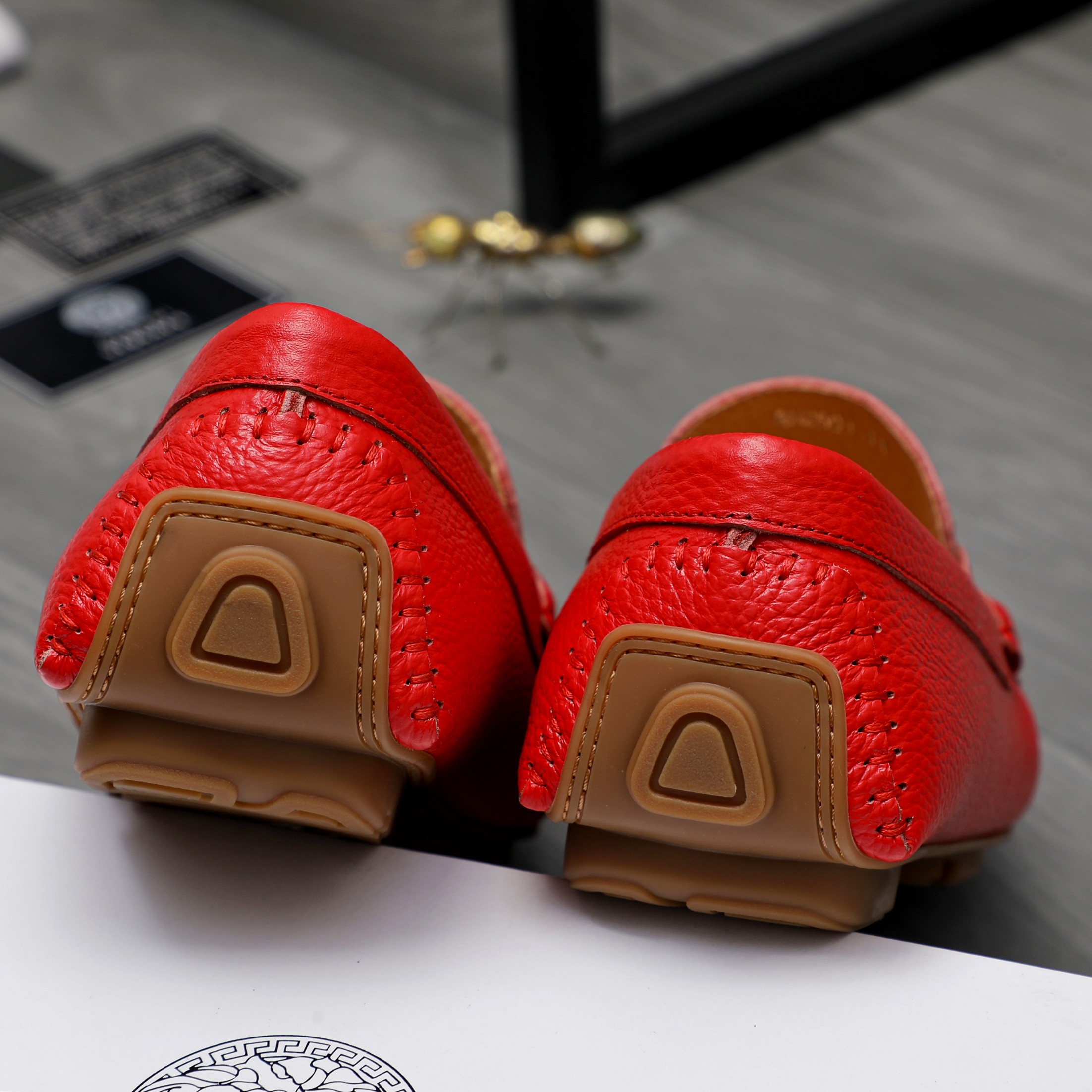 Versace Men's Leather Loafers: Stylish Slip-Ons in Multiple Colors 11 a1742453498213 5401