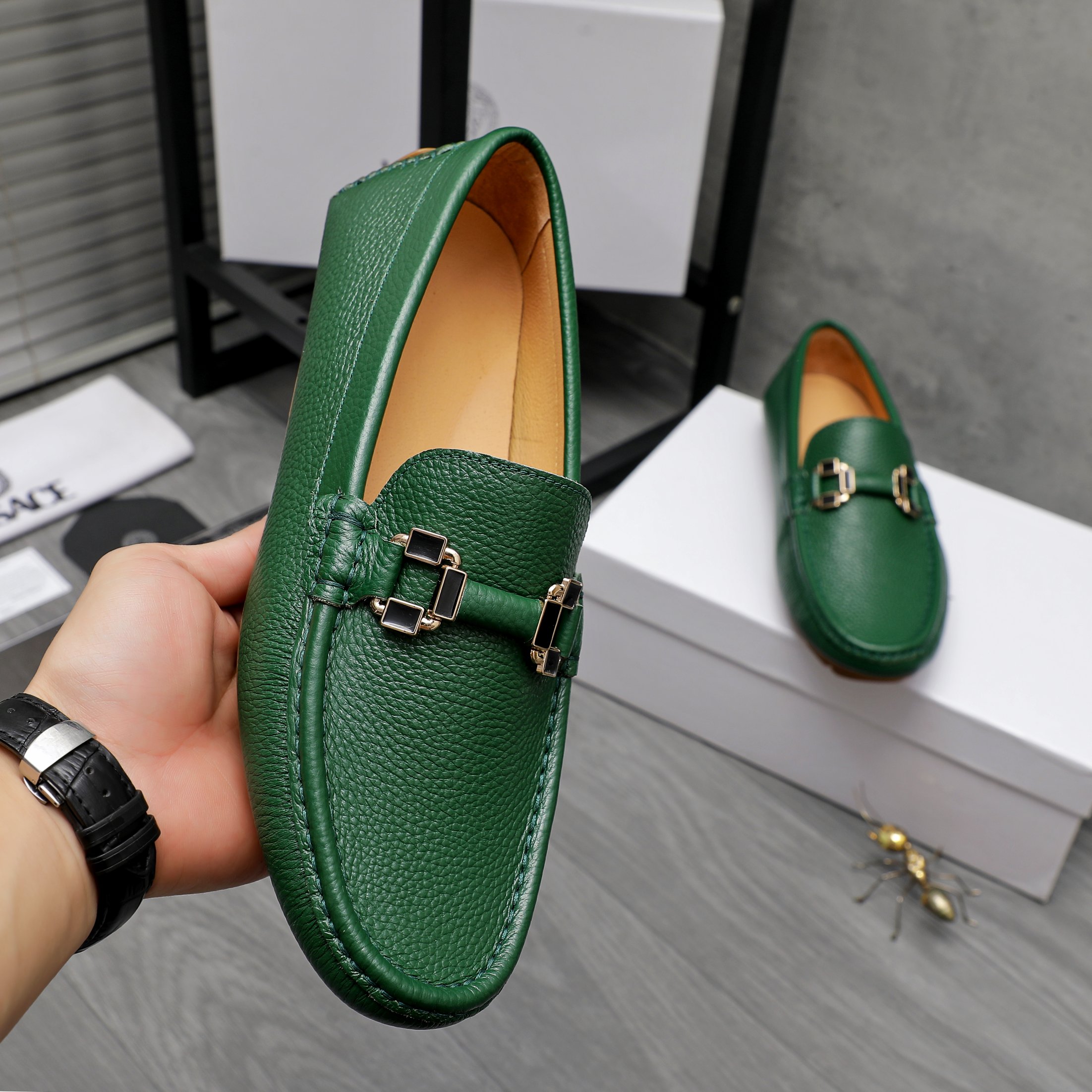 Versace Men's Leather Loafers Casual Slip-On Shoes 6 a1742453705531 7014