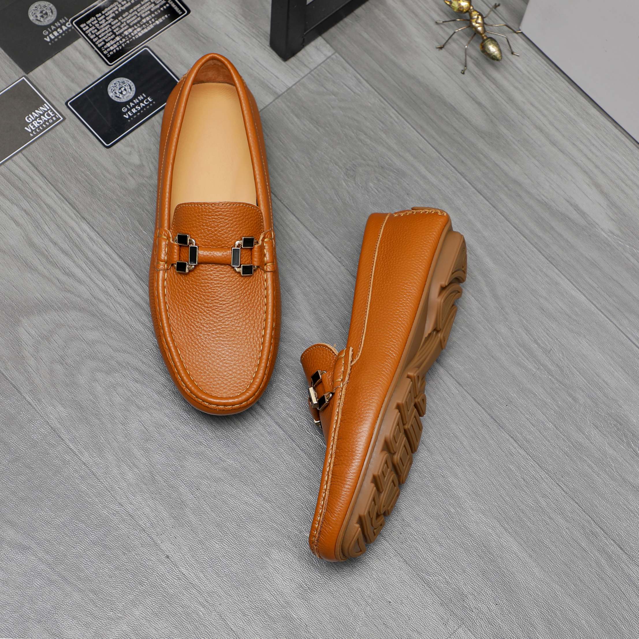 Versace Men's Leather Loafers - Stylish Slip-Ons in Multiple Colors & Sizes 5 a1742453853088 8722