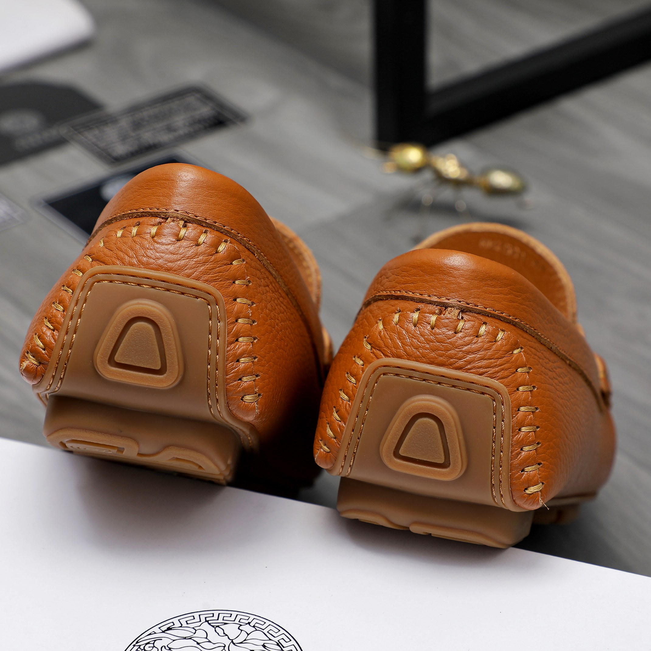 Versace Men's Leather Loafers - Stylish Slip-Ons in Multiple Colors & Sizes 11 a1742453854452 8122