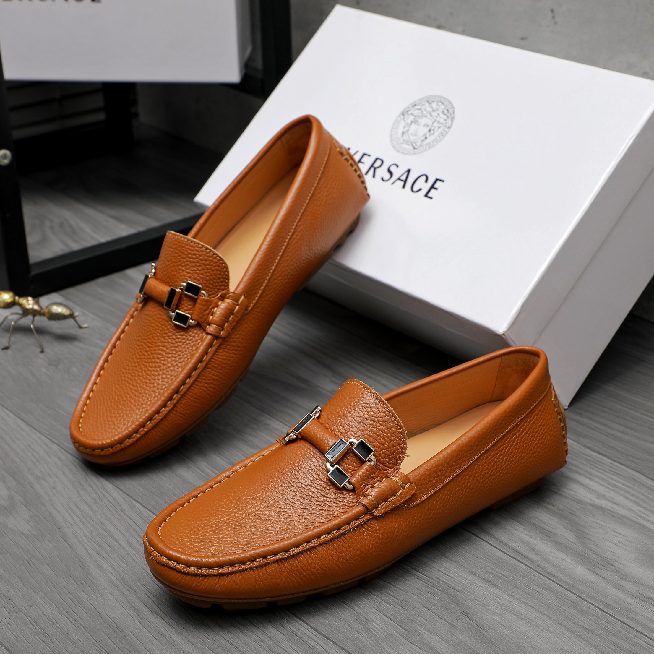 Versace Men's Leather Loafers - Stylish Slip-Ons in Multiple Colors & Sizes 4 a1742453854684 2464