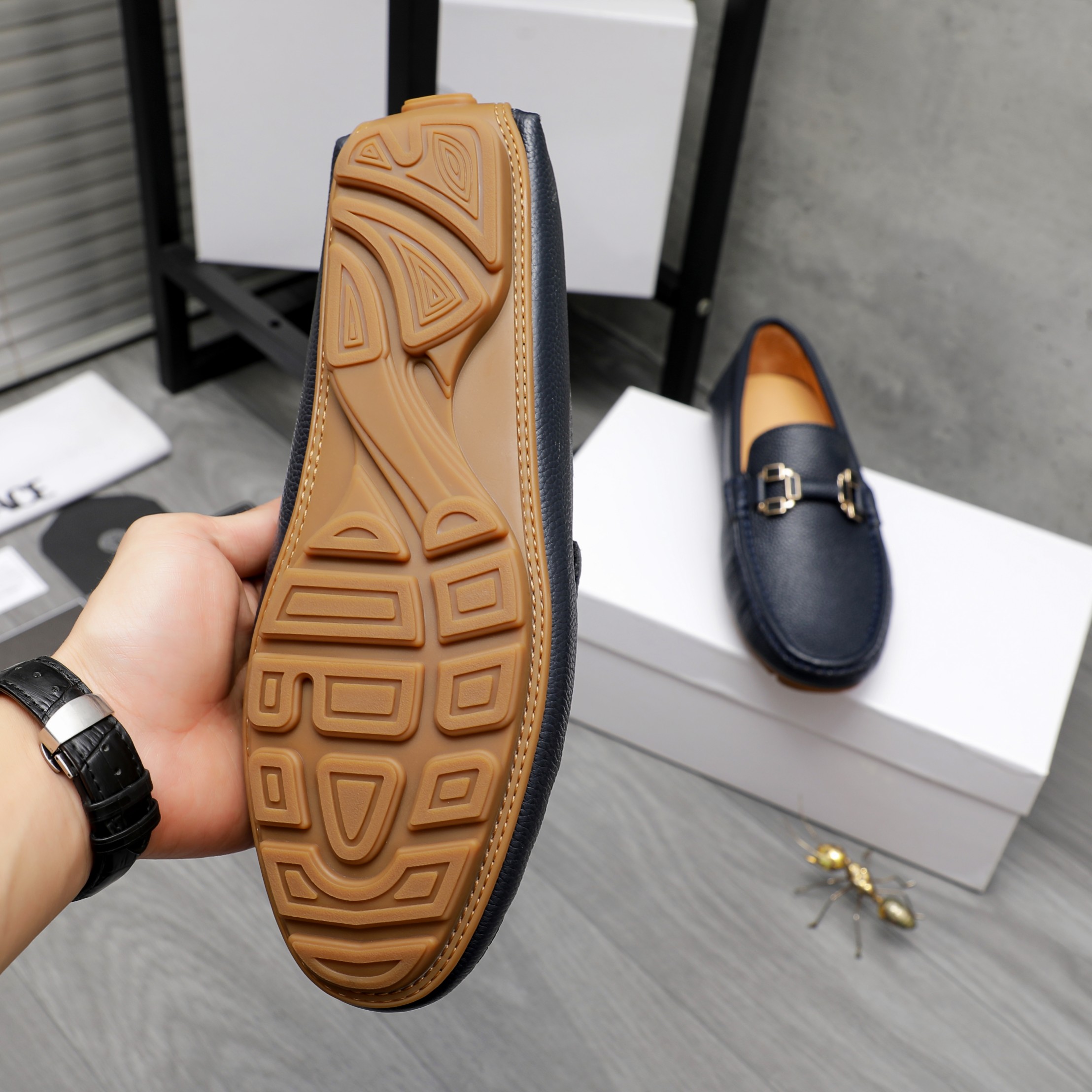 Versace Men's Casual Slip-On Loafers in Premium Suede Embossed Leather 9 a1742454013887 1264