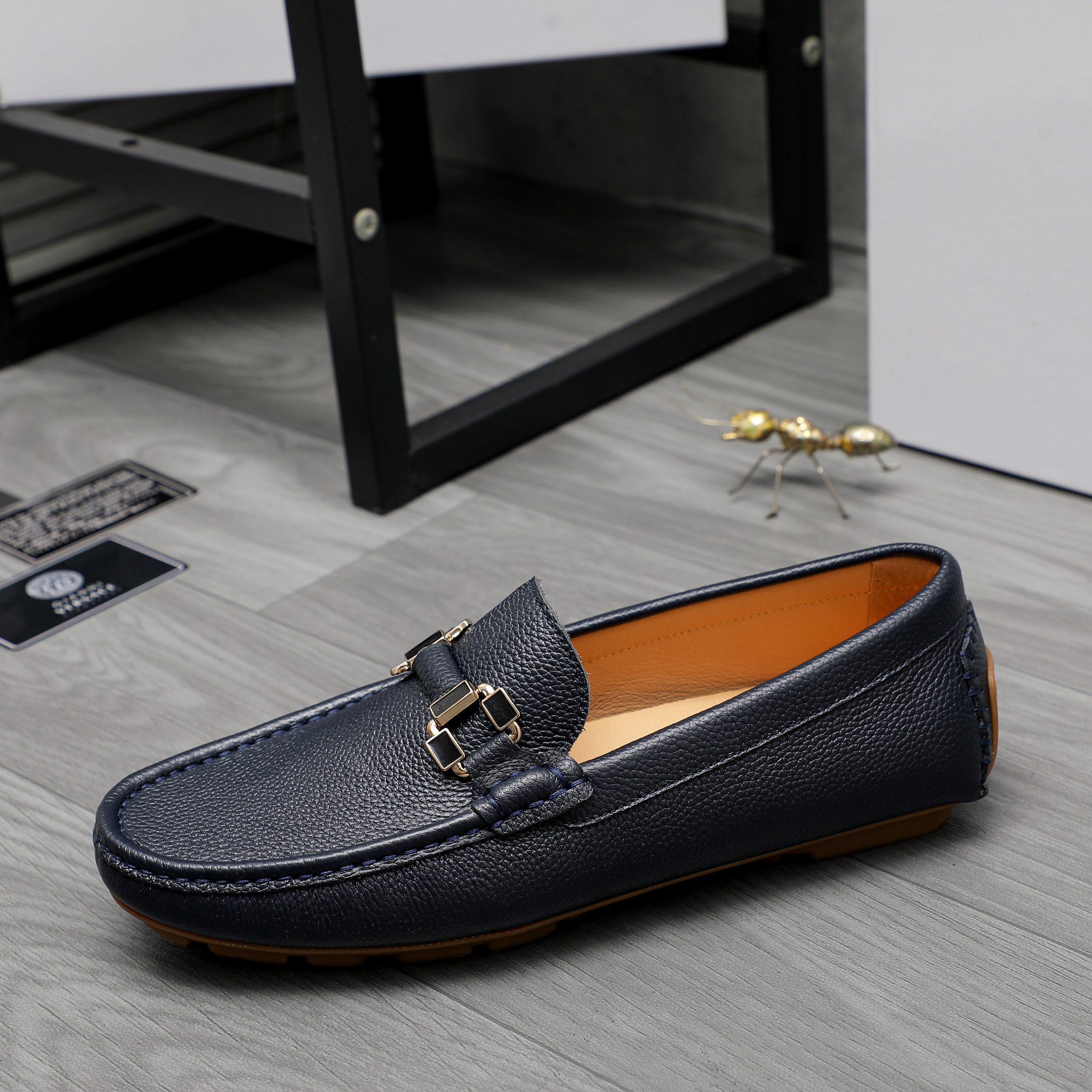 Versace Men's Casual Slip-On Loafers in Premium Suede Embossed Leather 7 a1742454013998 0565