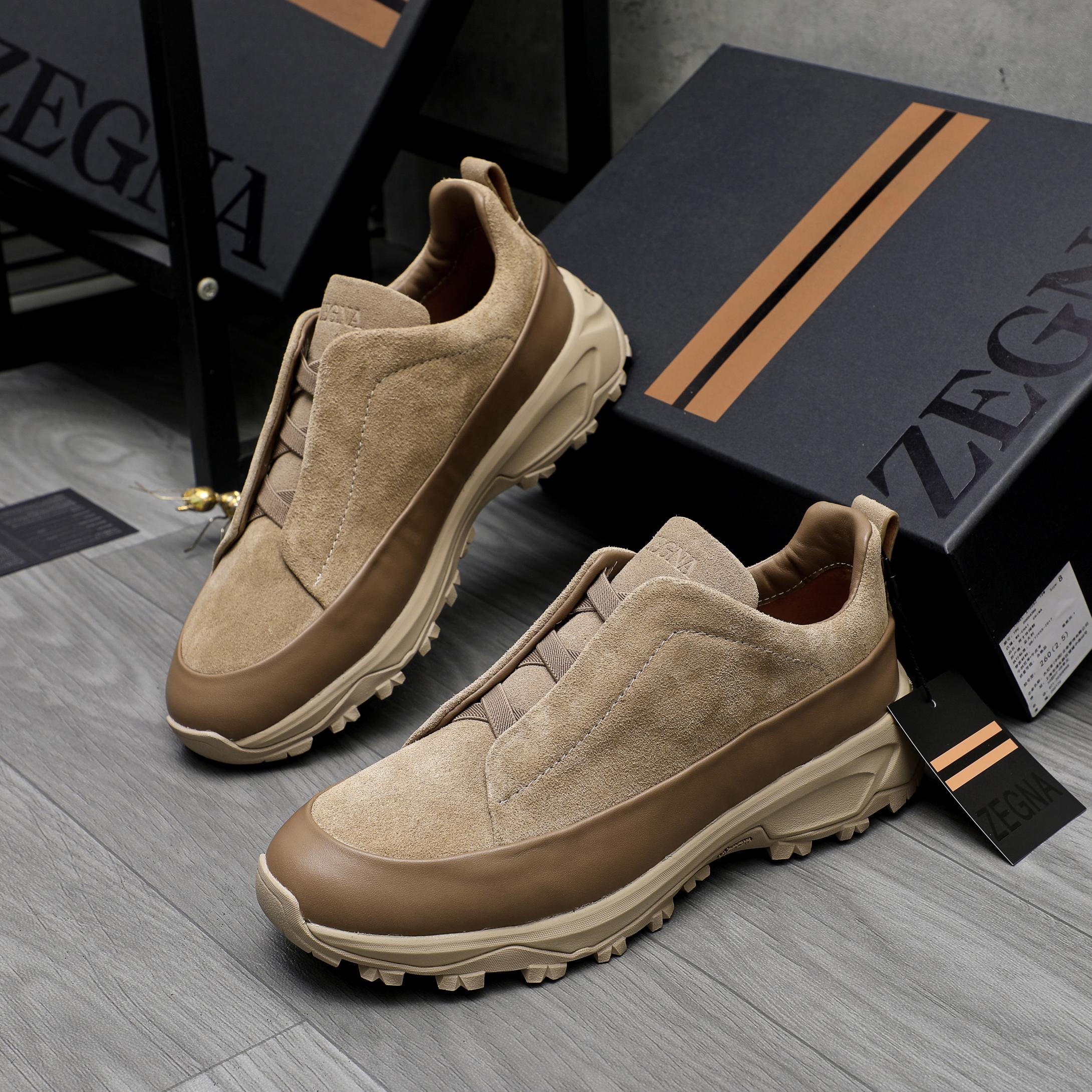 Ermenegildo Zegna Leather Slip-On Sneakers, Casual Style, Multiple Colors 4 a1743472828121 2635