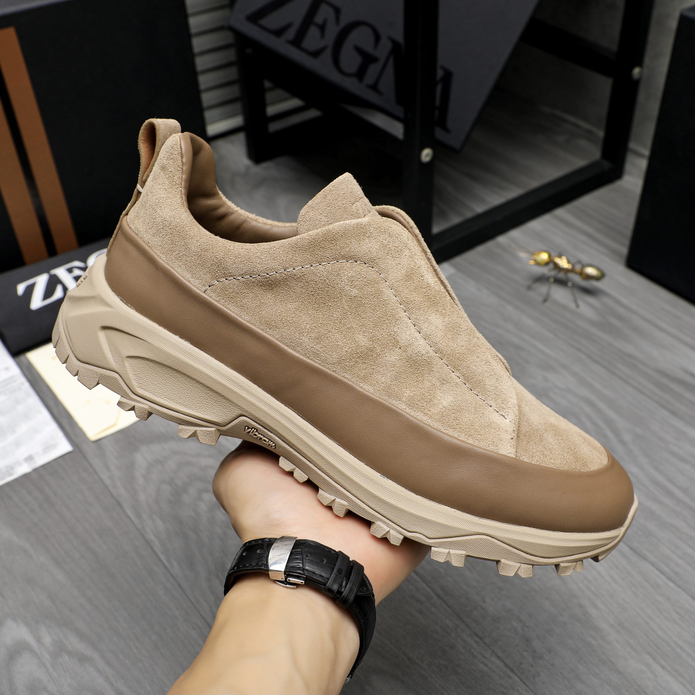 Ermenegildo Zegna Leather Slip-On Sneakers, Casual Style, Multiple Colors 7 a1743472830116 4762