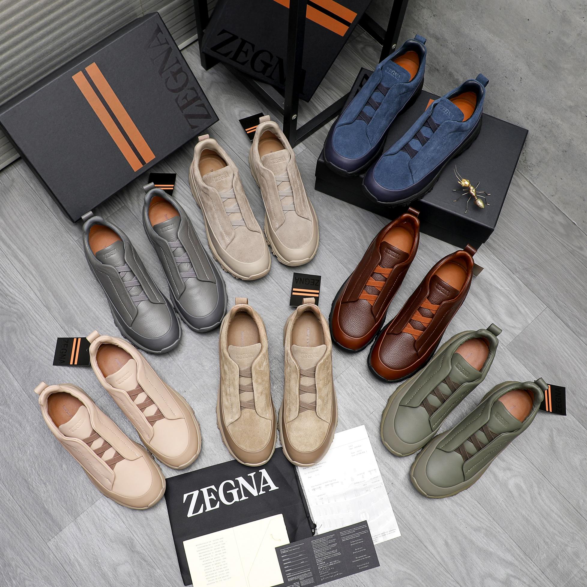 Ermenegildo Zegna Leather Slip-On Sneakers: Stylish Comfort, Sizes 38-44 2 a1743473595583 0276