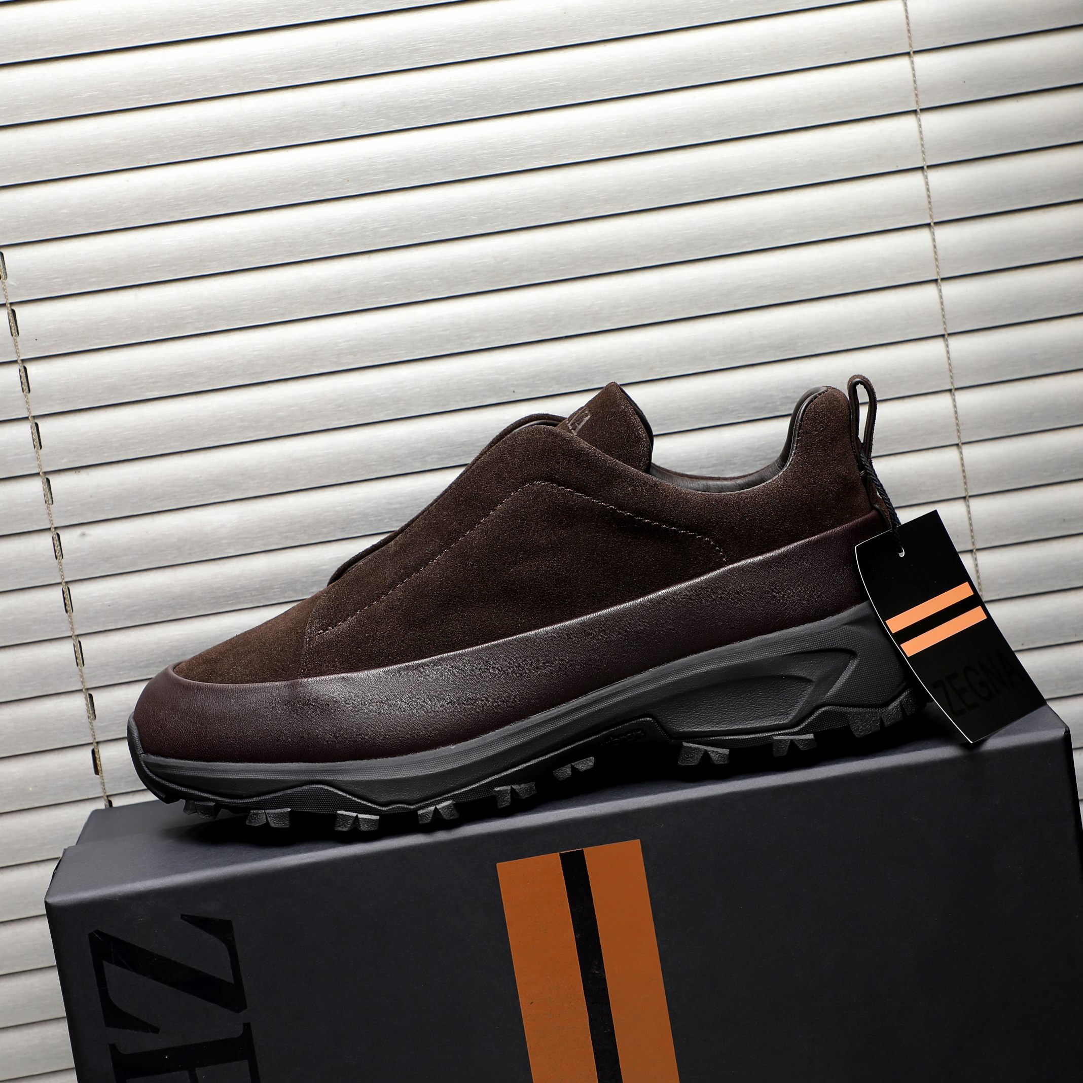 Ermenegildo Zegna Men's Leather Slip-On Sneakers - Stylish & Comfortable 6 a1743473740682 6877