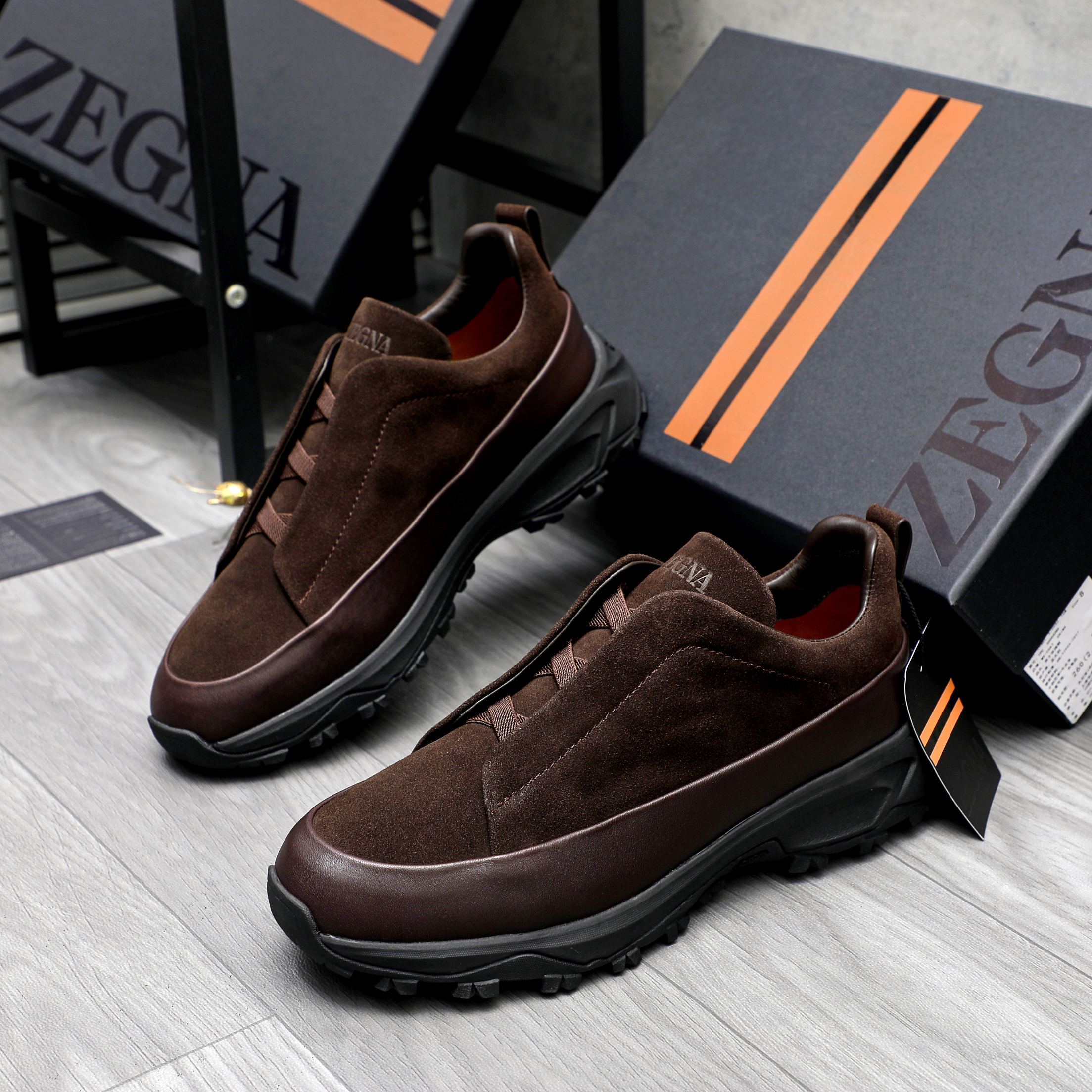 Ermenegildo Zegna Men's Leather Slip-On Sneakers - Stylish & Comfortable 4 a1743473740710 6247