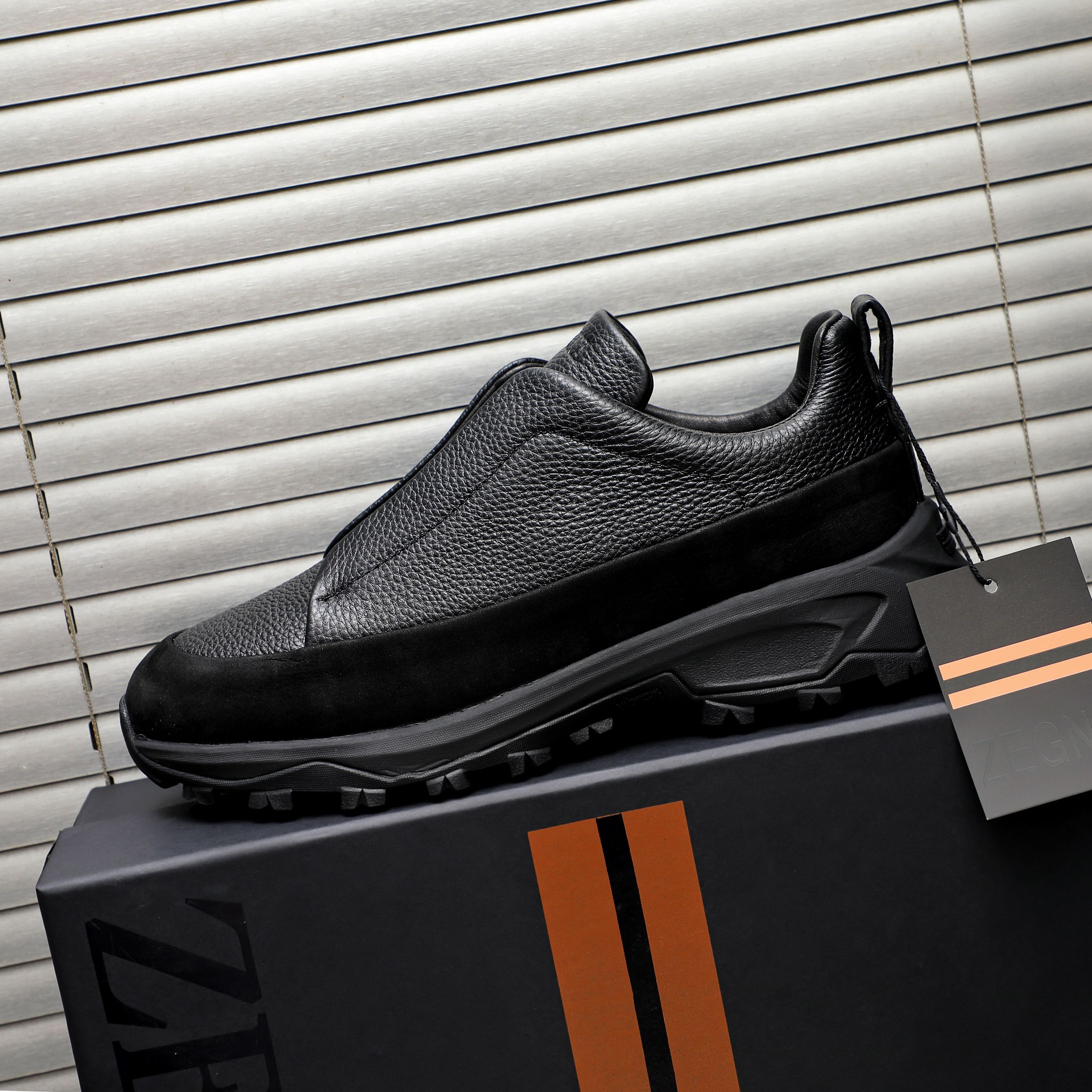 Ermenegildo Zegna Leather Slip-On Sneakers - Style & Comfort, Sizes 38-44 6 a1743487130064 5053