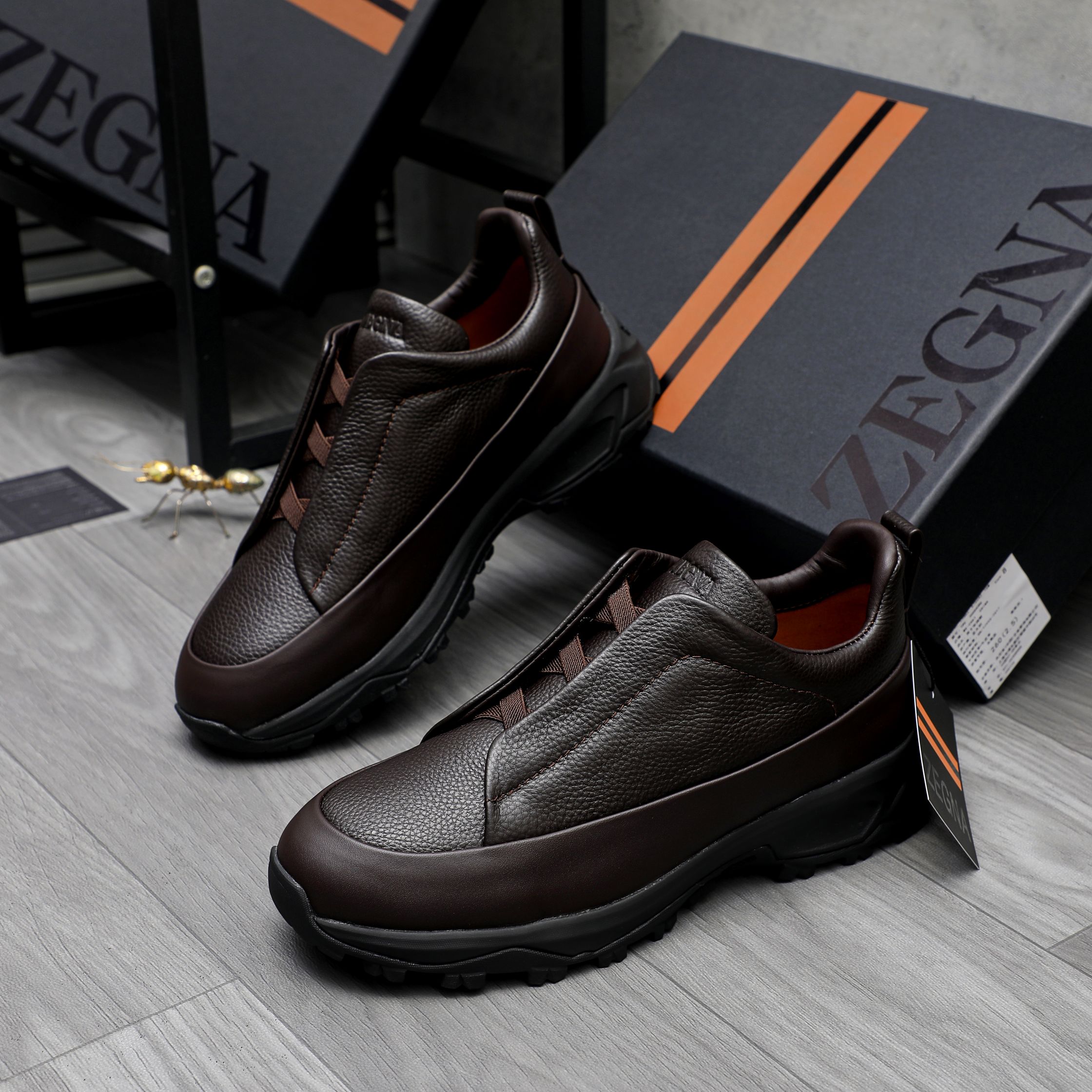 Ermenegildo Zegna Leather Slip-On Sneakers, Comfortable & Stylish 4 a1743487289694 2207