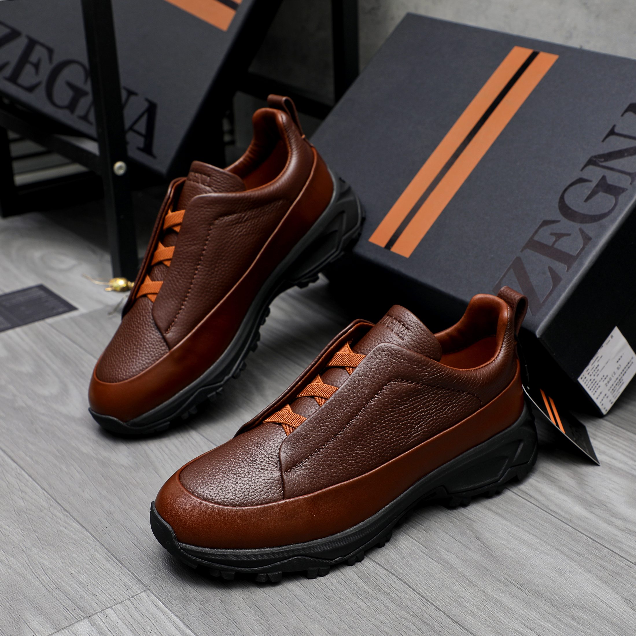 Ermenegildo Zegna Leather Slip-On Sneakers: Stylish Comfort in Multiple Colors 4 a1743487395520 0763