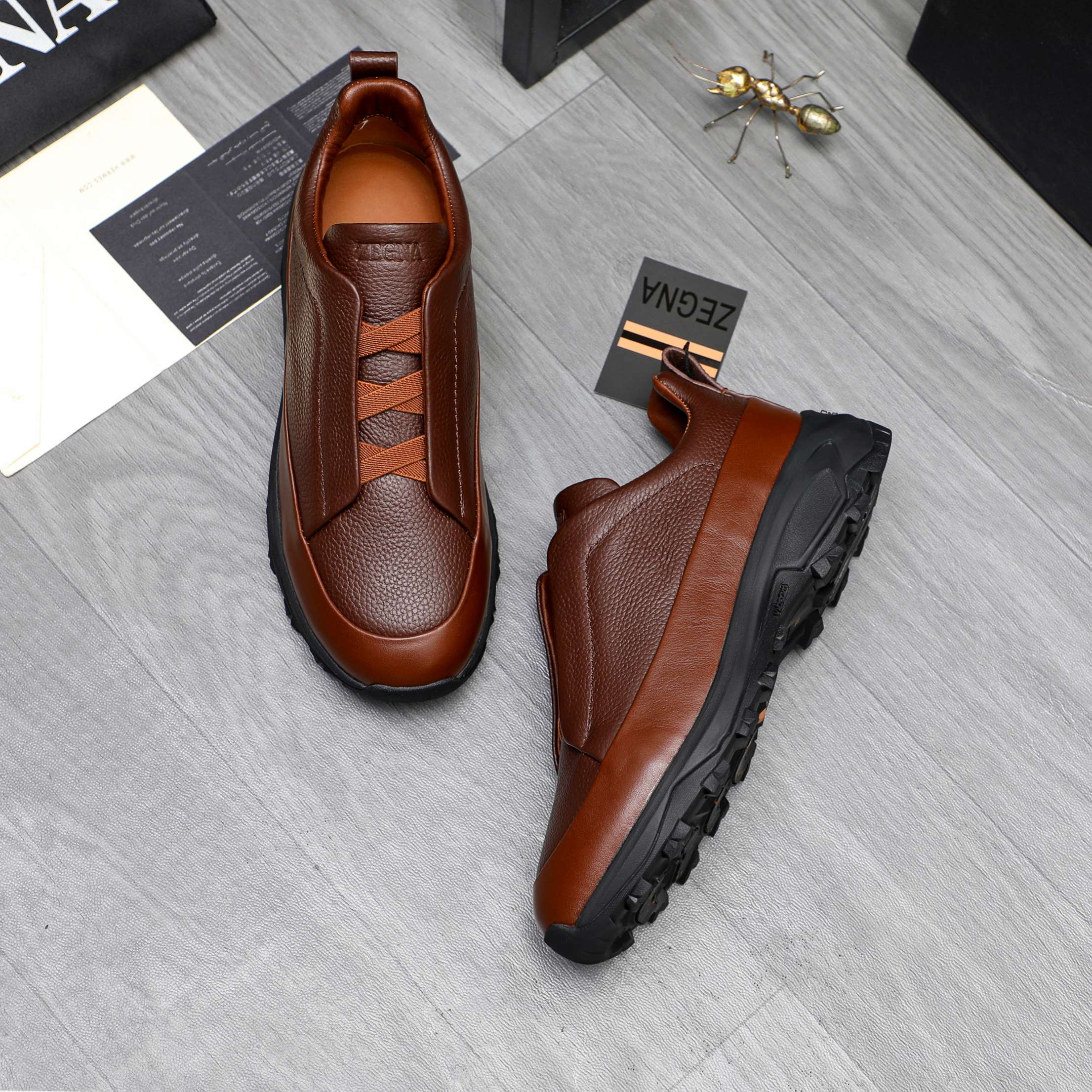 Ermenegildo Zegna Leather Slip-On Sneakers: Stylish Comfort in Multiple Colors 5 a1743487396166 4286