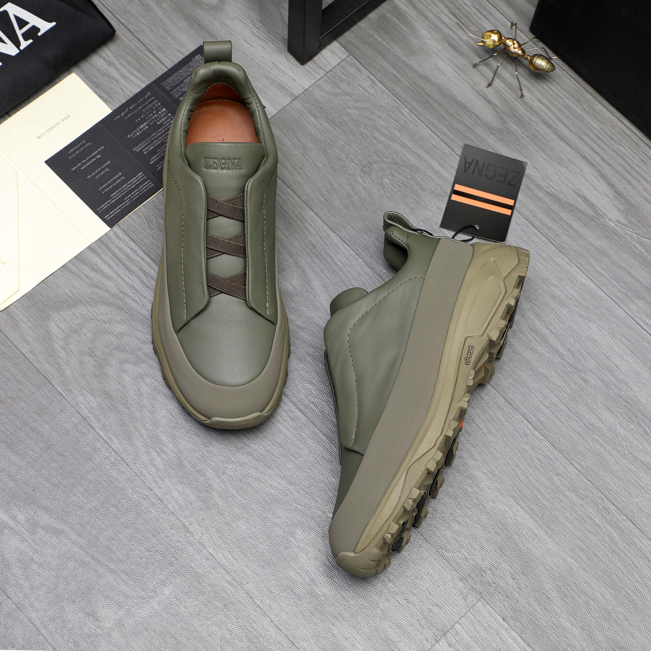 Ermenegildo Zegna Leather Slip-On Sneakers: Stylish Comfort, Sizes 38-44 5 a1743487649298 8437