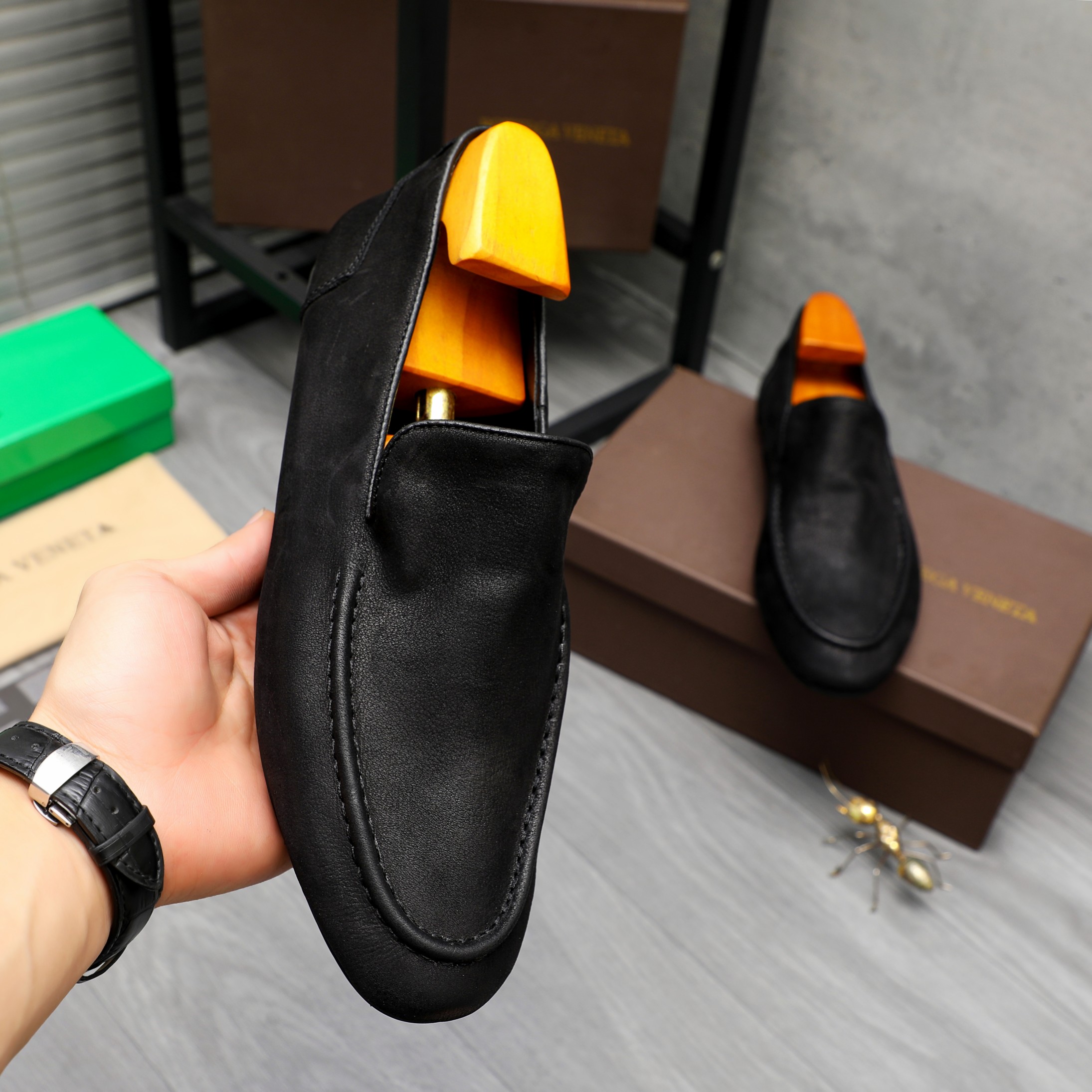 Bottega Veneta Men's Leather Slip-On Loafers, Classic Style, Sizes 39-45 6 a1743578008061 2405
