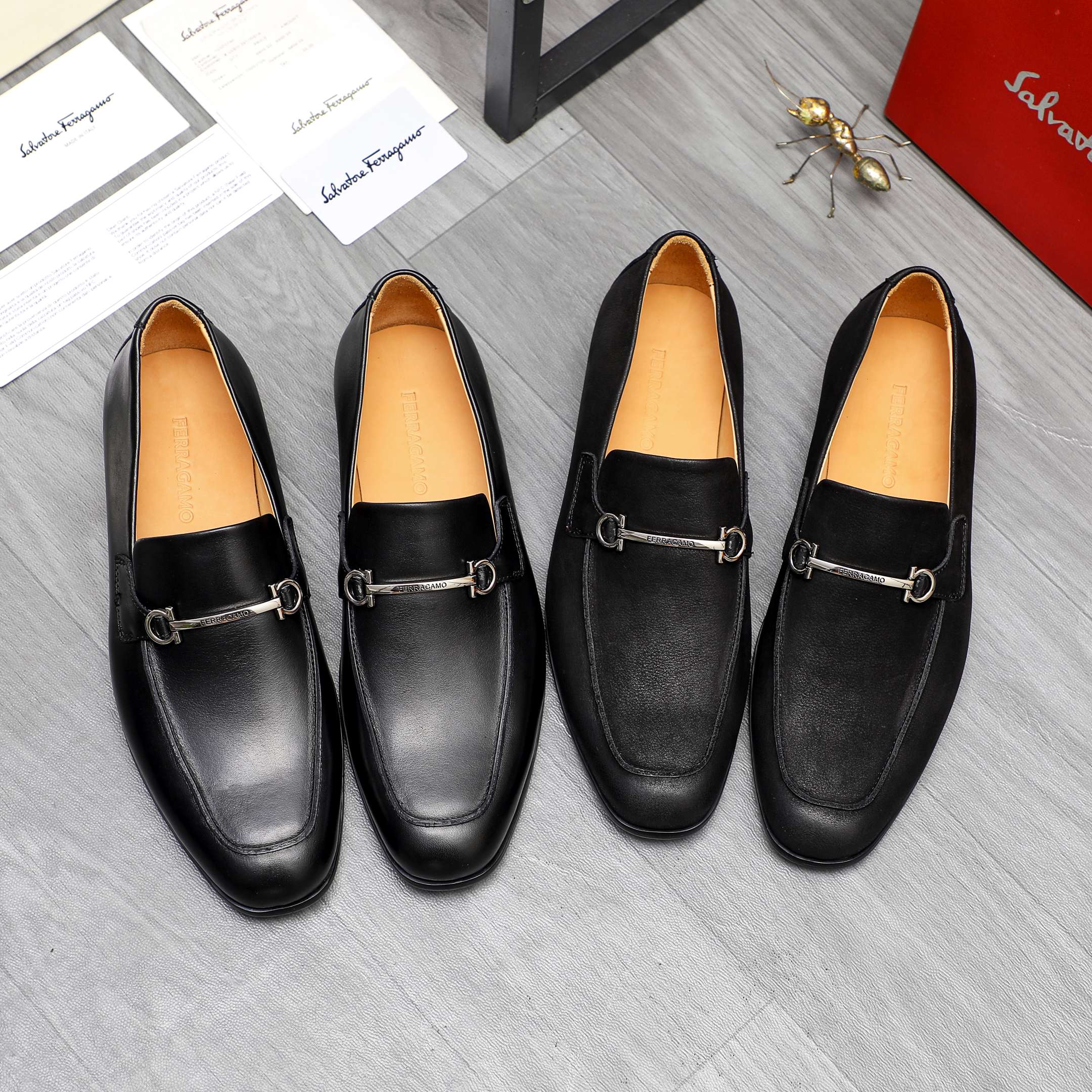 Salvatore Ferragamo Men's Leather Loafers Slip-Ons Business Dress Shoes 2 a1743579859349 4024