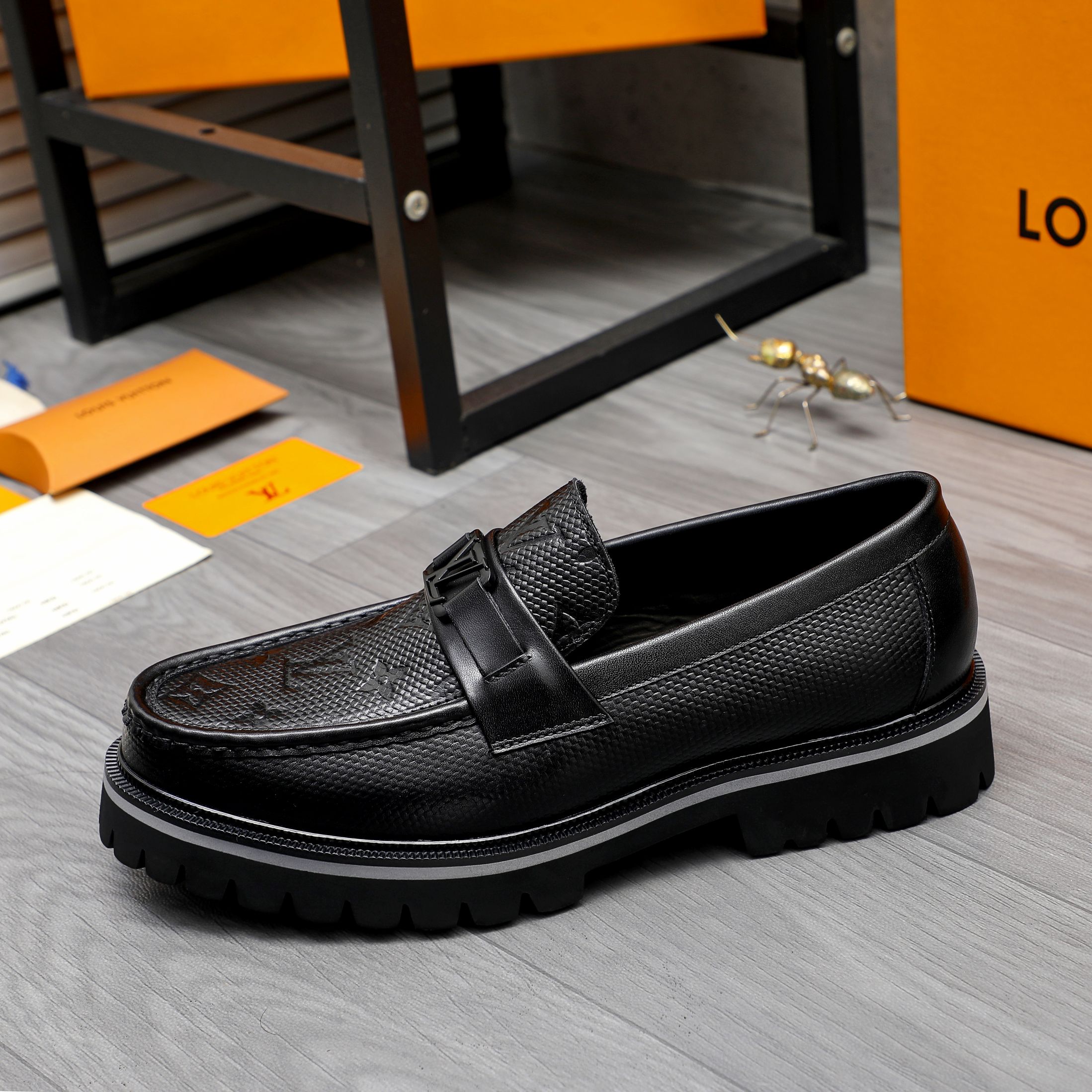 Louis Vuitton Men's Leather Loafers Slip-Ons Dress Shoes Size 39-44 7 a1744098083313 7702