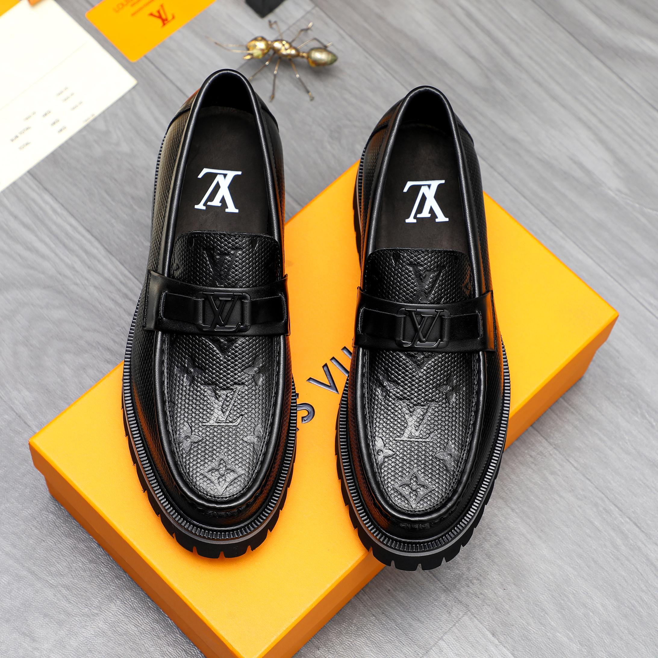 Louis Vuitton Men's Leather Loafers Slip-Ons Dress Shoes Size 39-44 3 a1744098085615 5801