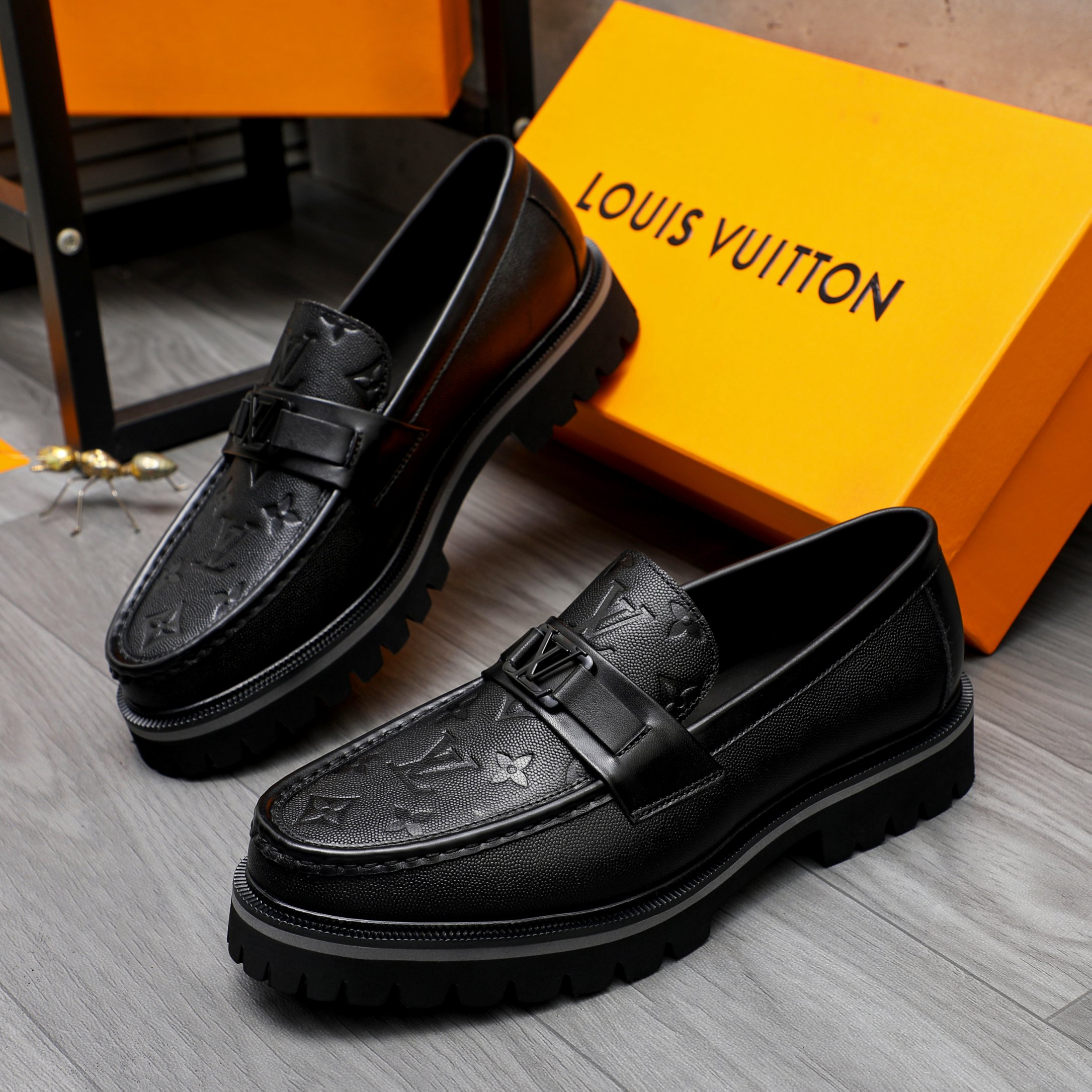 Louis Vuitton Men's Business Loafers Leather Slip-ons Size 39-44 4 a1744098423356 5262