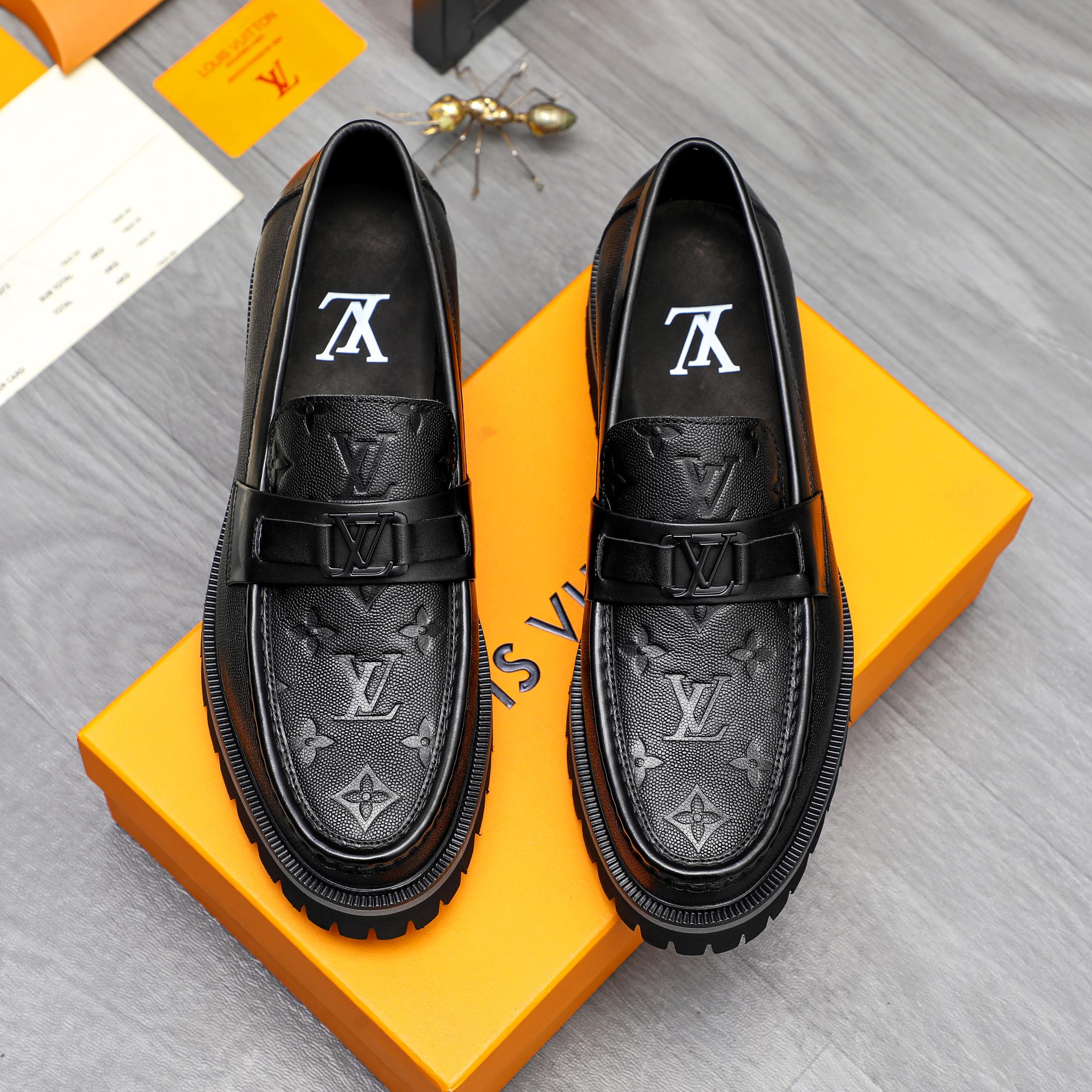 Louis Vuitton Men's Business Loafers Leather Slip-ons Size 39-44 3 a1744098423673 1430