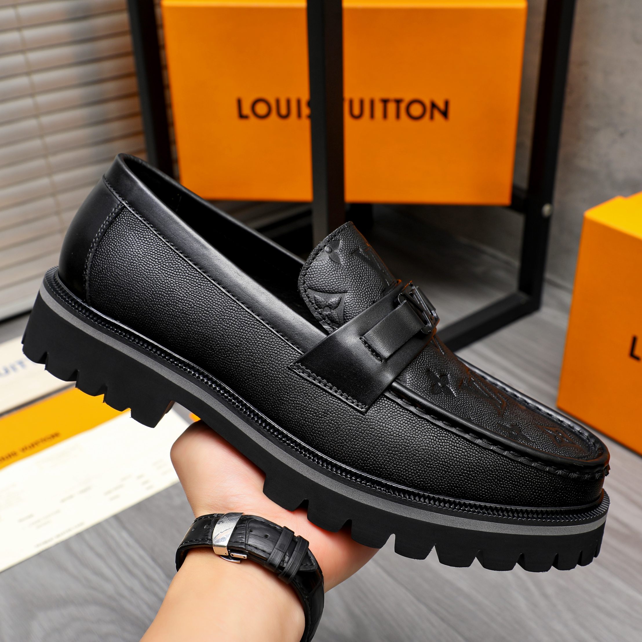 Louis Vuitton Men's Business Loafers Leather Slip-ons Size 39-44 8 a1744098425412 7283