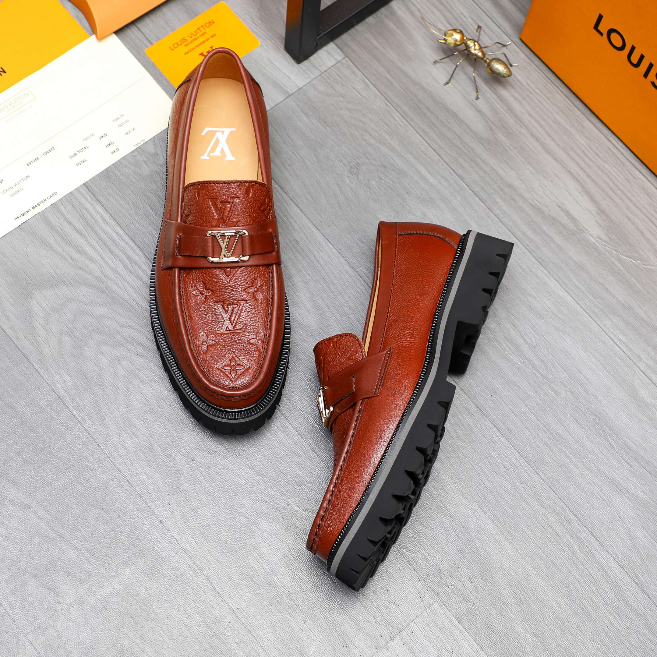 Louis Vuitton Men's Leather Loafers Slip-on Business Casual Shoes 5 a1744099060443 3030