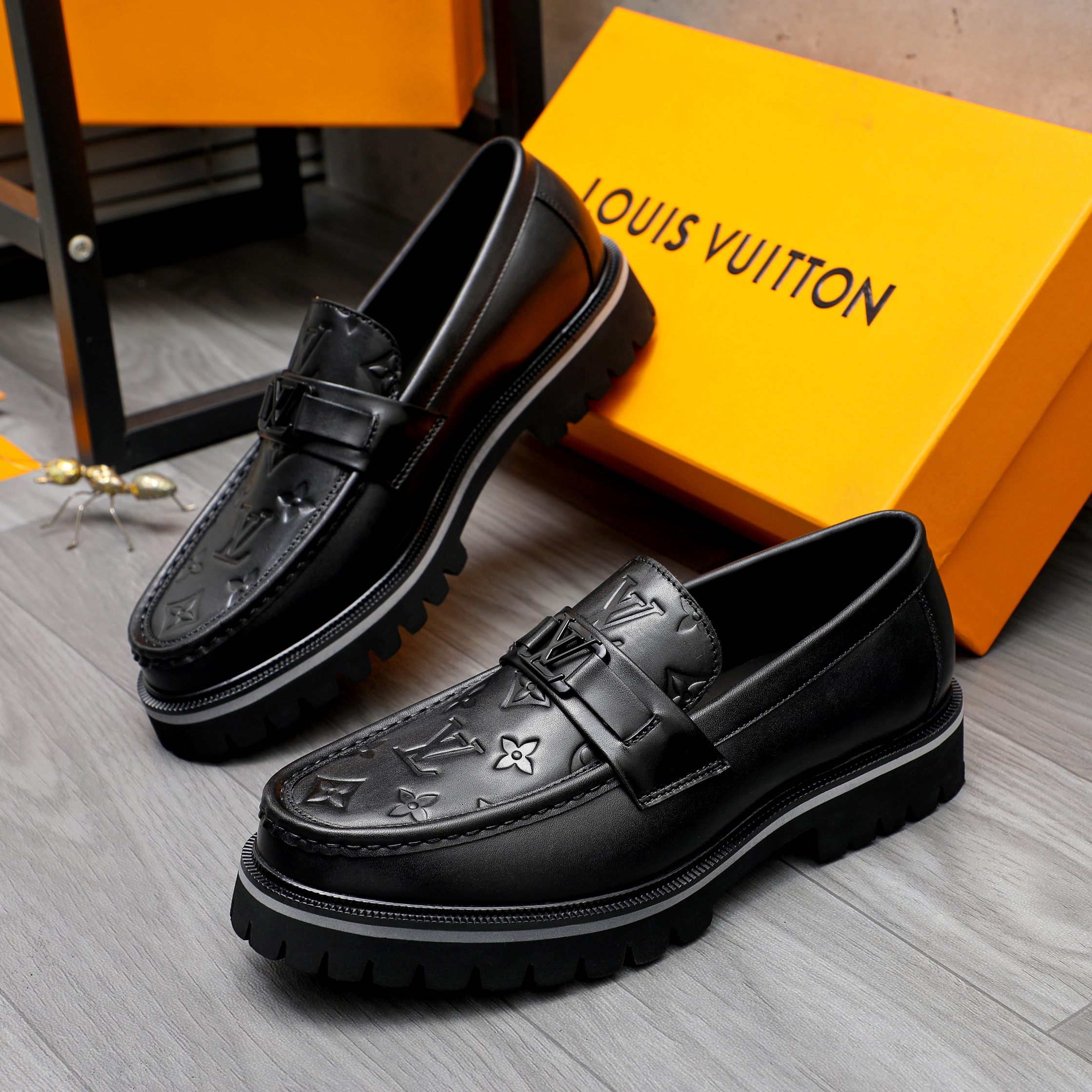 Louis Vuitton Men's Leather Loafers - Embossed Design, Comfortable Fit 4 a1744099376855 1461