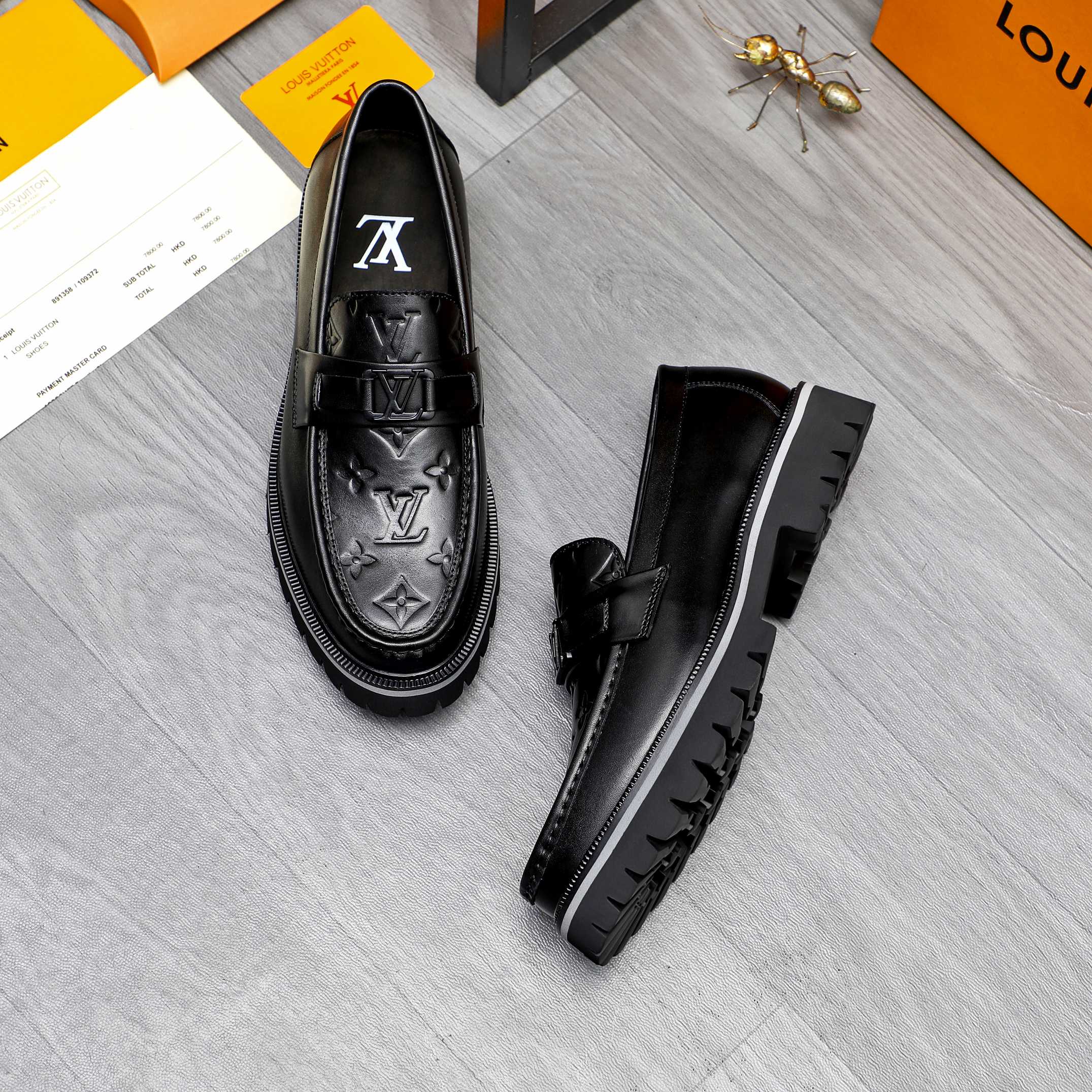 Louis Vuitton Men's Leather Loafers - Embossed Design, Comfortable Fit 5 a1744099377421 3608