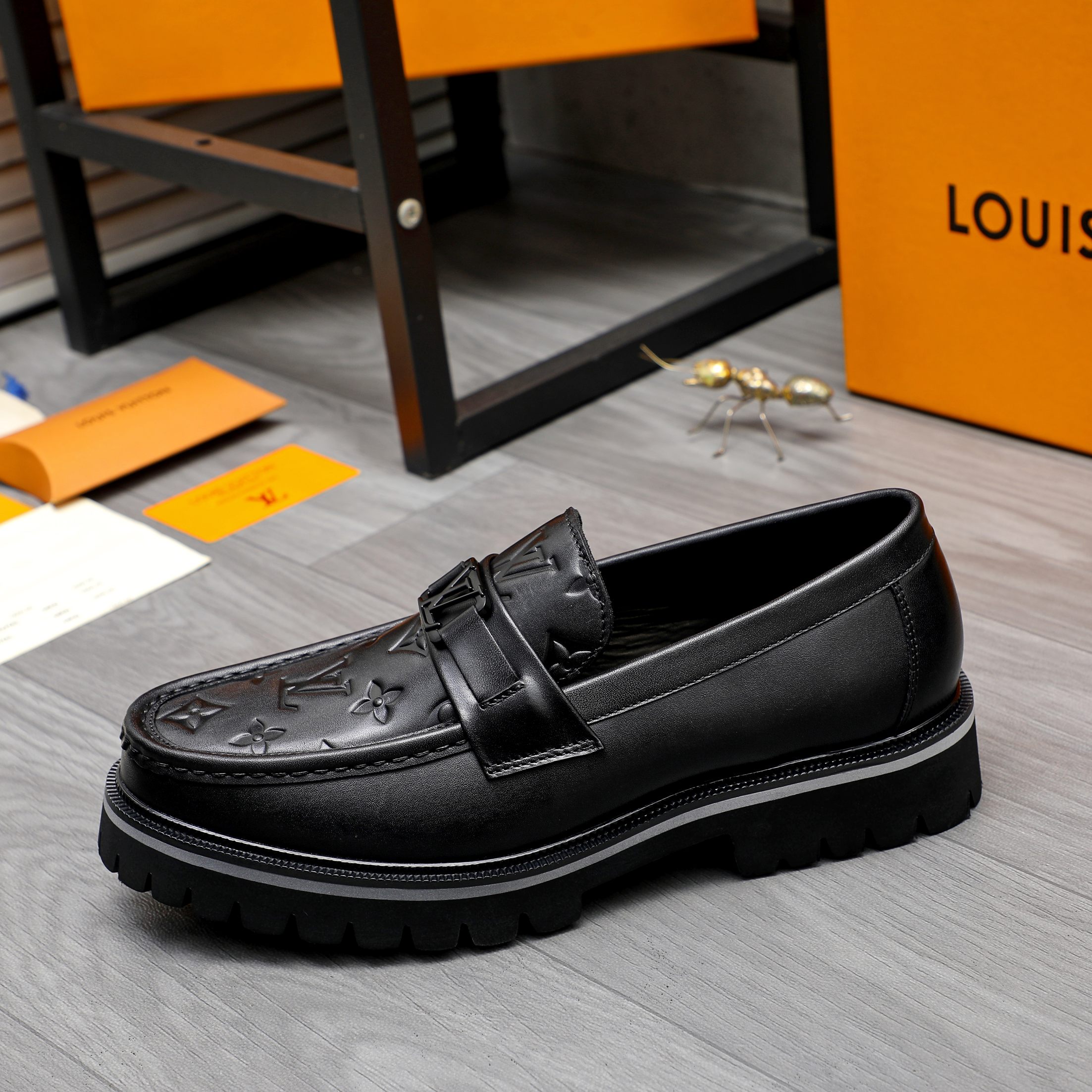 Louis Vuitton Men's Leather Loafers - Embossed Design, Comfortable Fit 7 a1744099379078 2708