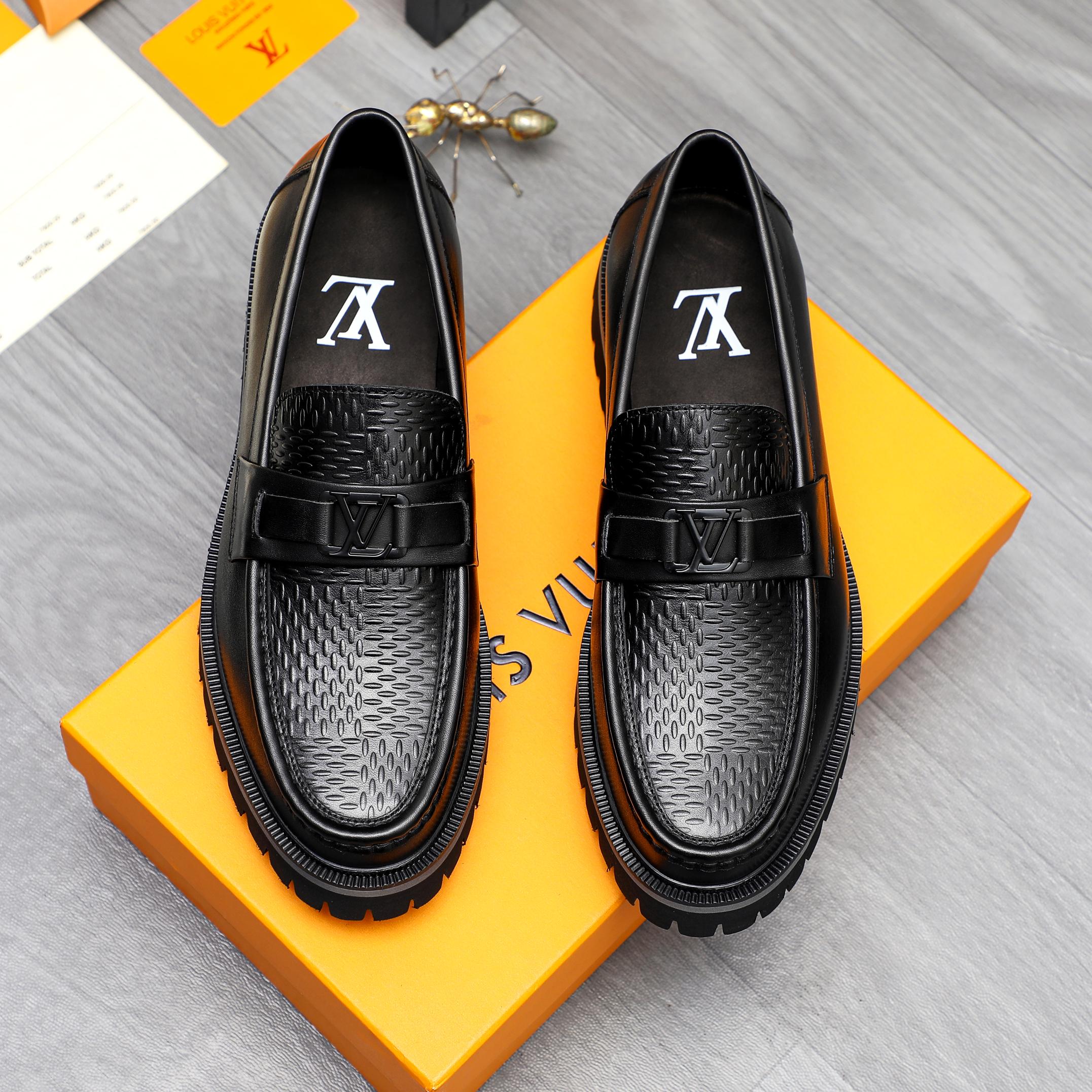 Louis Vuitton Men's Leather Loafers, Business Casual Slip-Ons, Size 39-44 3 a1744099989061 4850
