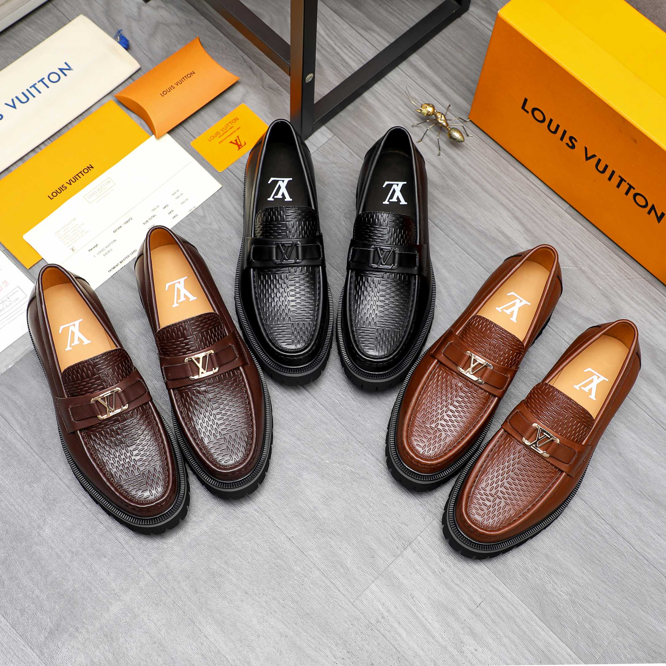 Louis Vuitton Men's Leather Loafers, Slip-On Style, Sizes 39-44 2 a1744099989184 2474