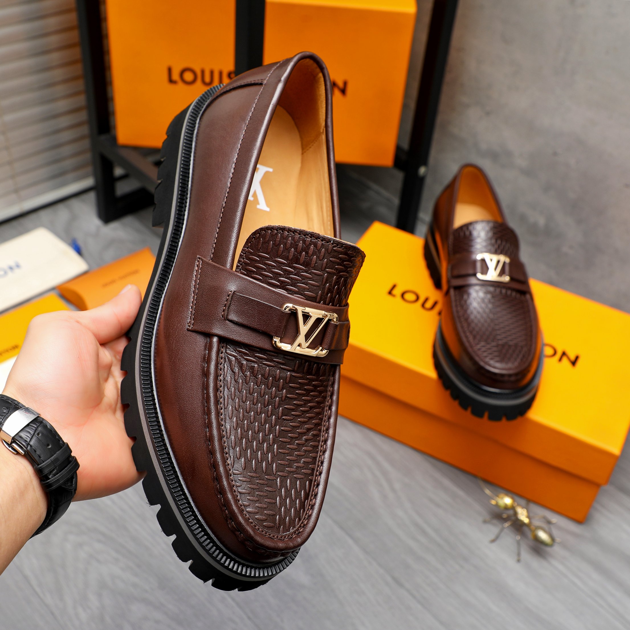 Louis Vuitton Men's Leather Loafers, Slip-On Style, Sizes 39-44 6 a1744100178836 1820