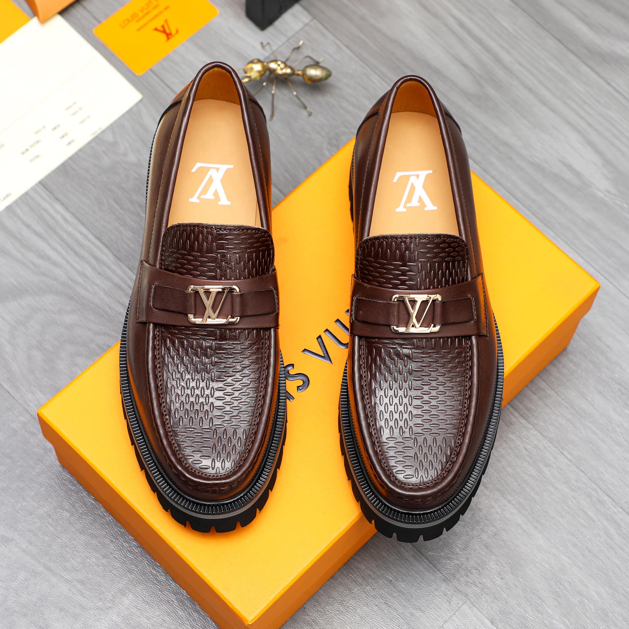 Louis Vuitton Men's Leather Loafers, Slip-On Style, Sizes 39-44 3 a1744100179223 2872