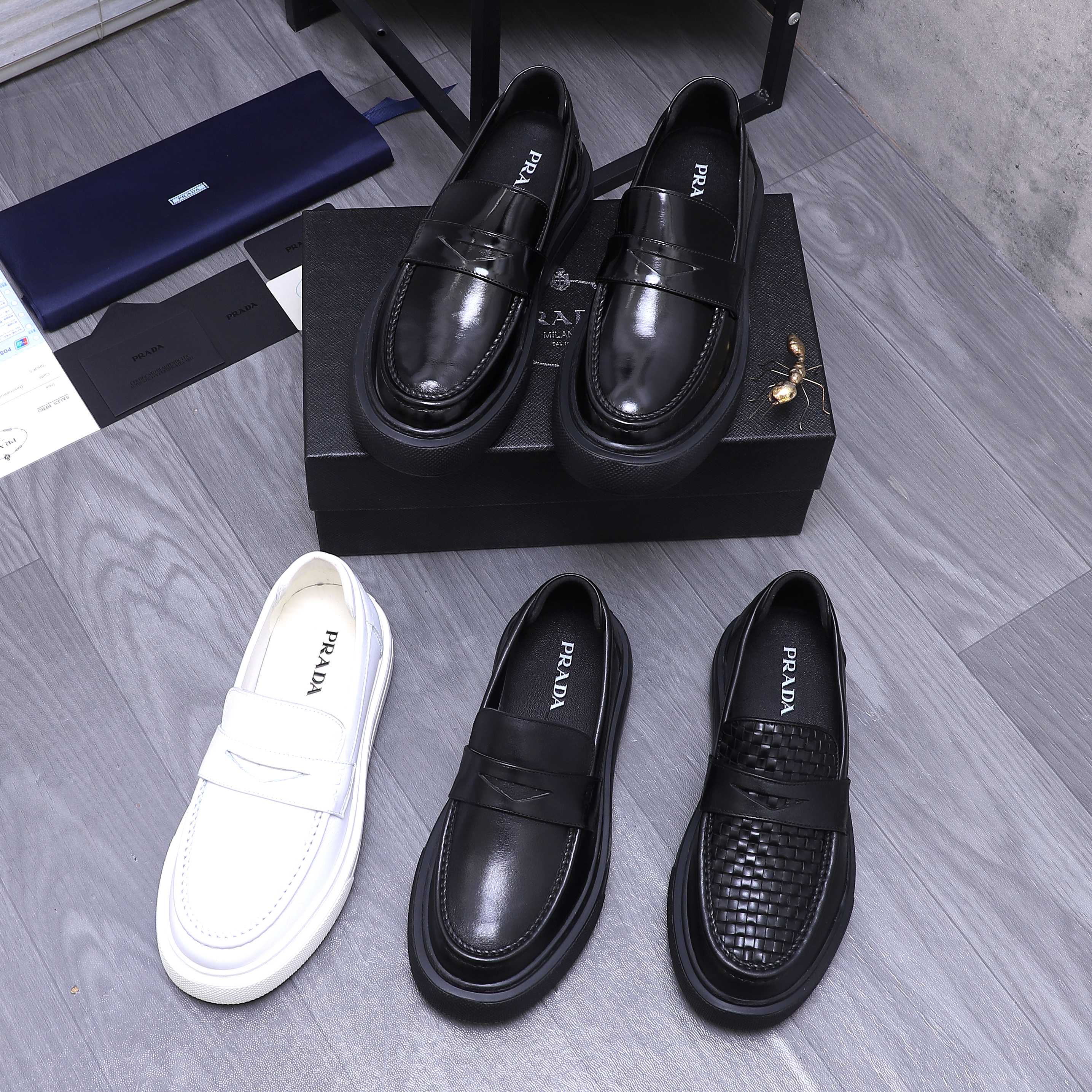 Prada Men's Leather Loafers Slip-On Dress Shoes, Size 38-44 2 a1744290844183 2603