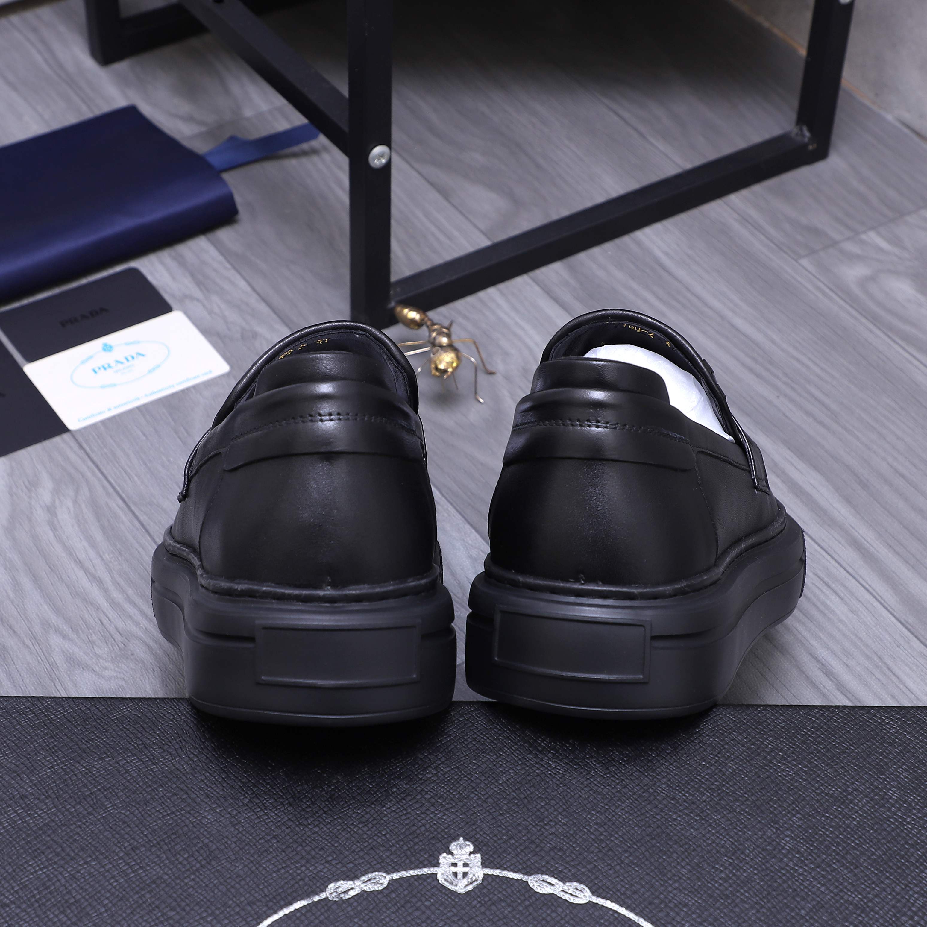 Prada Men's Leather Loafers Slip-on Dress Shoes, Size 38-44 11 a1744291350464 3484