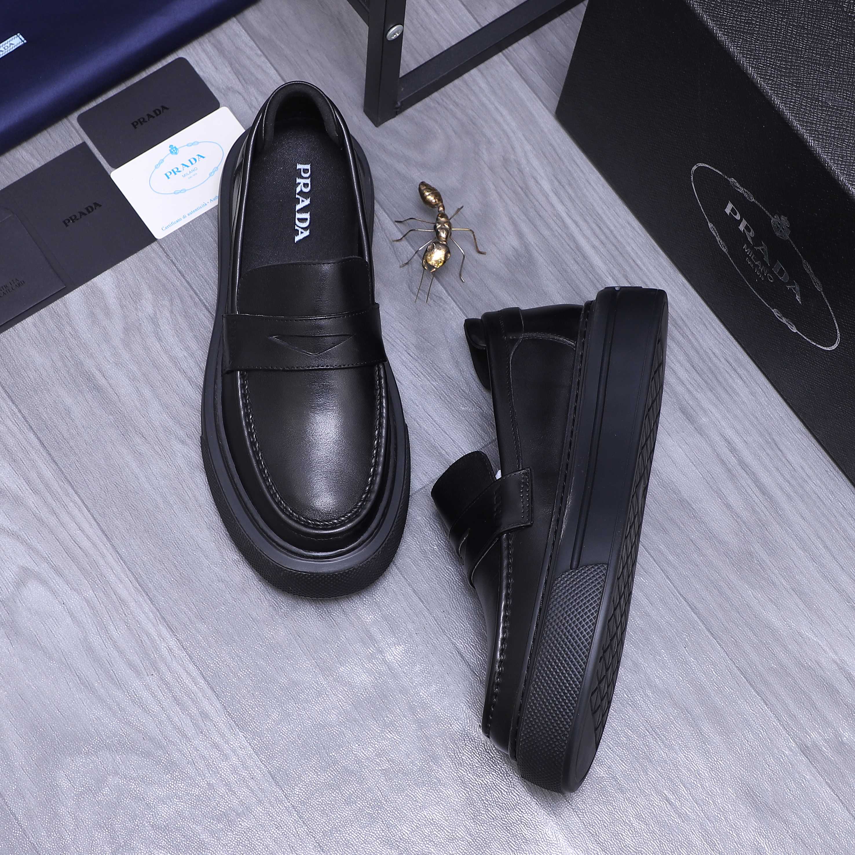Prada Men's Leather Loafers: Business Style Slip-Ons, Sizes 38-44 5 a1744294413153 3326