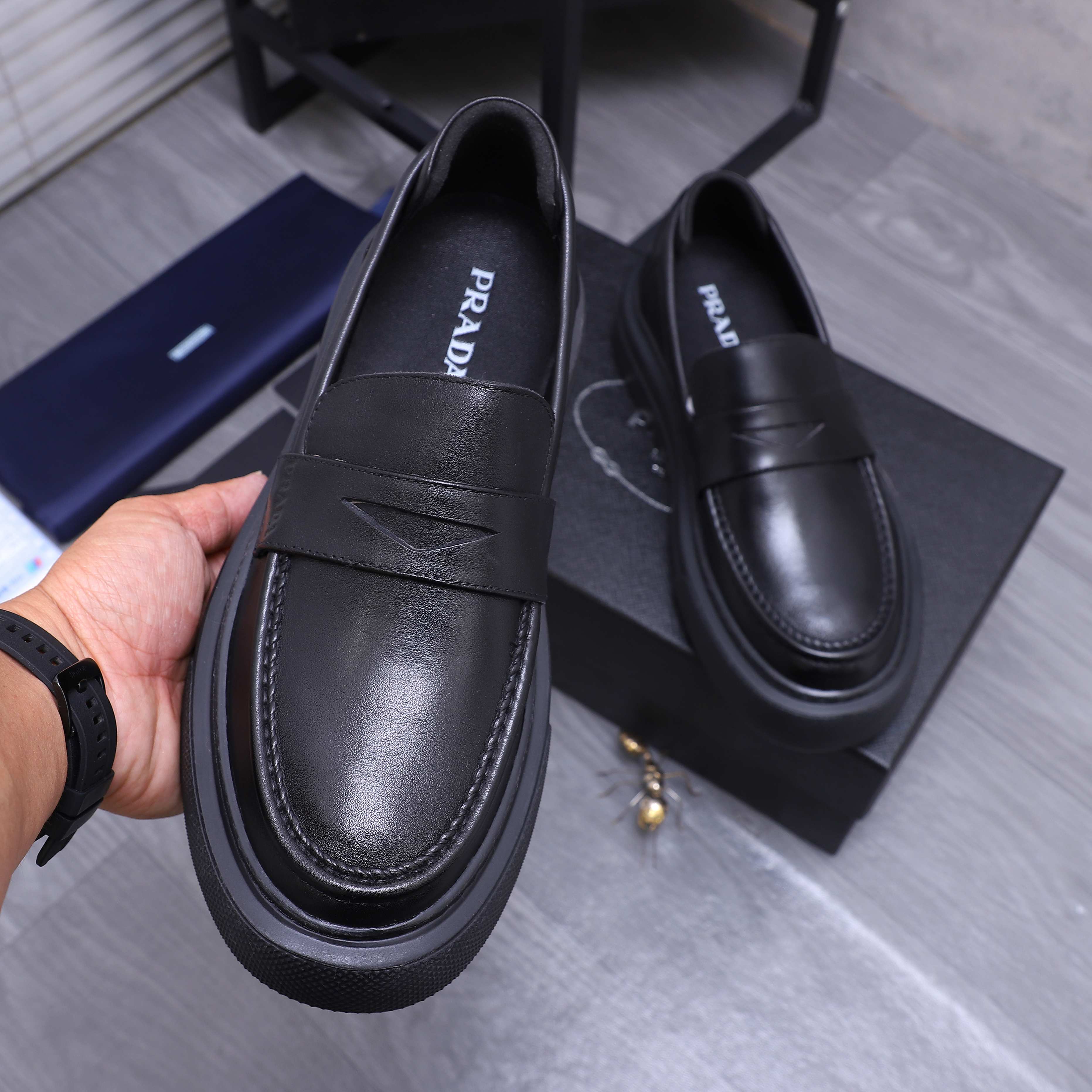 Prada Men's Leather Loafers: Business Style Slip-Ons, Sizes 38-44 6 a1744294413375 5228