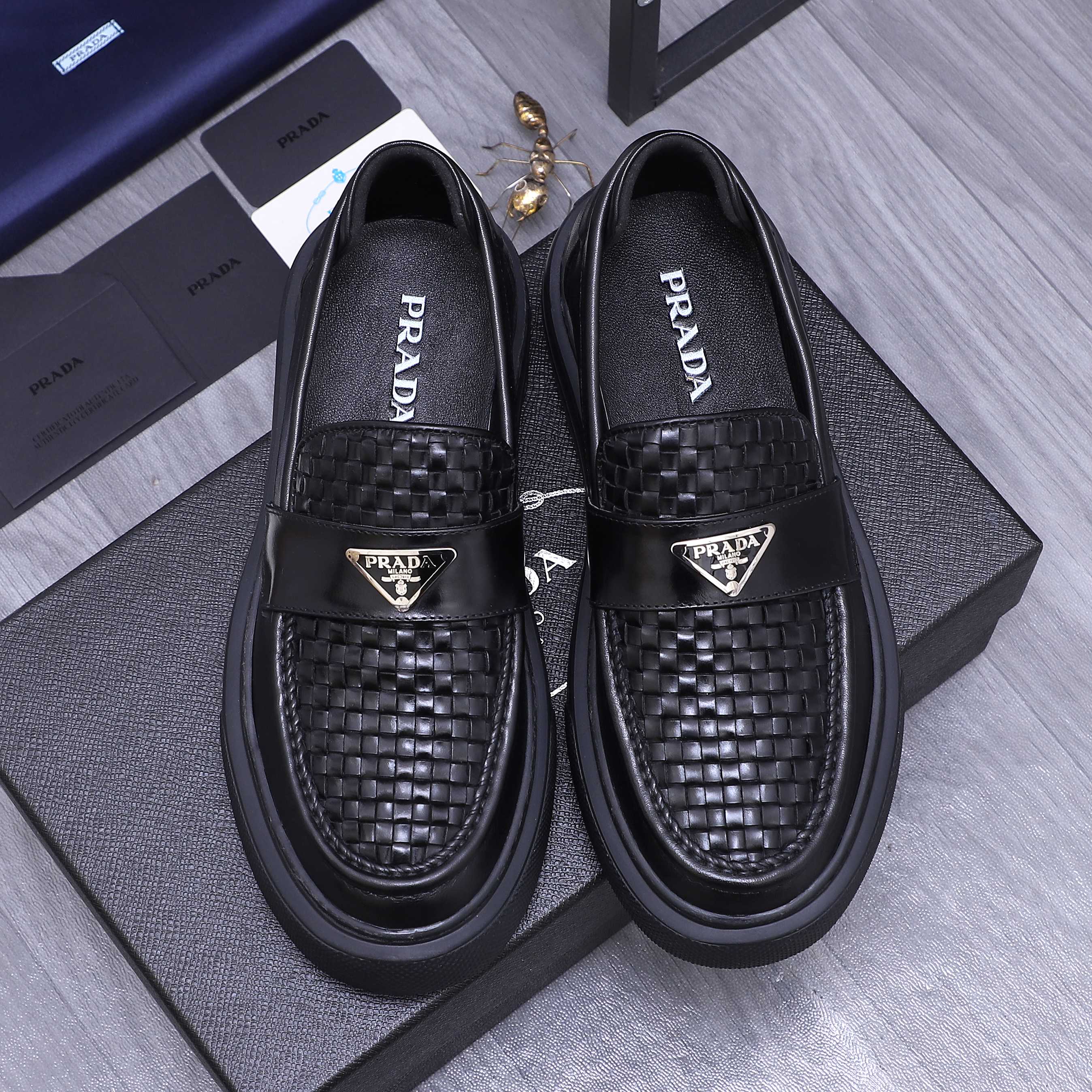 Prada Business Leather Loafers, Sizes 38-44, Premium Leather Footwear 3 a1744294501523 6511