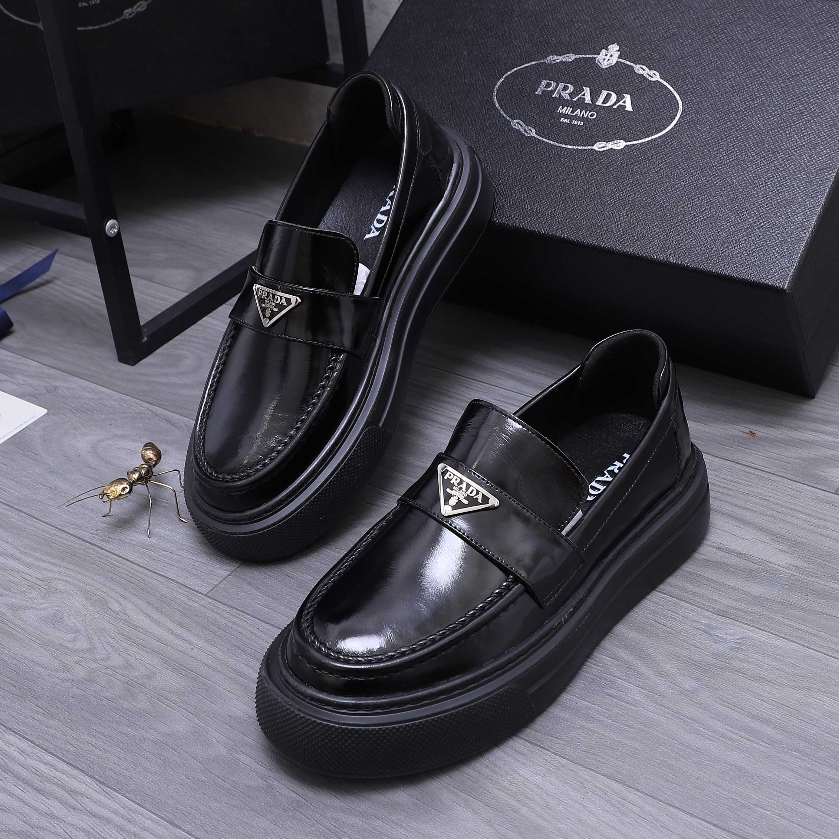 Prada Business Leather Loafers, European Size 38-44, Premium Leather 4 a1744294607907 1813