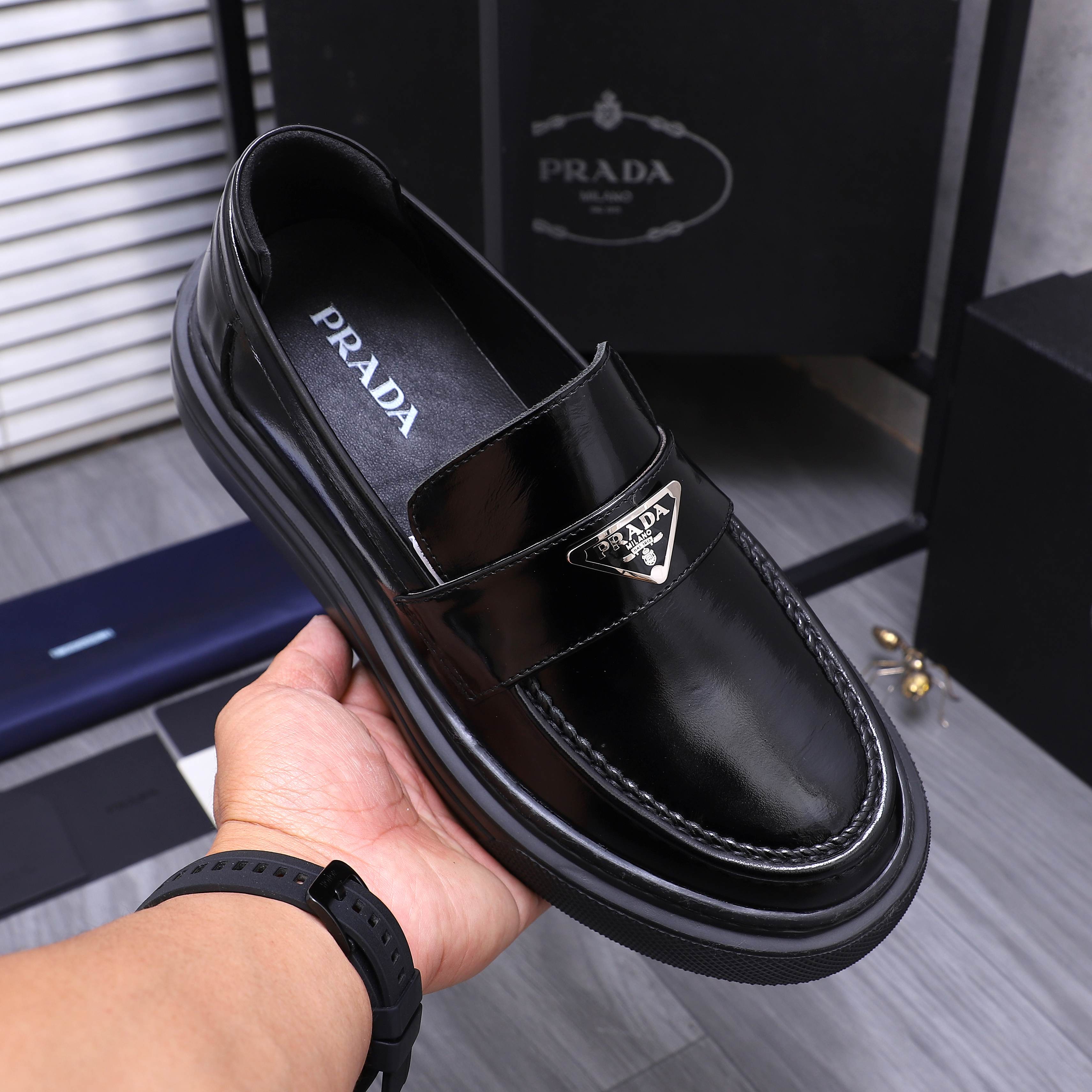 Prada Business Leather Loafers, European Size 38-44, Premium Leather 8 a1744294610005 7237