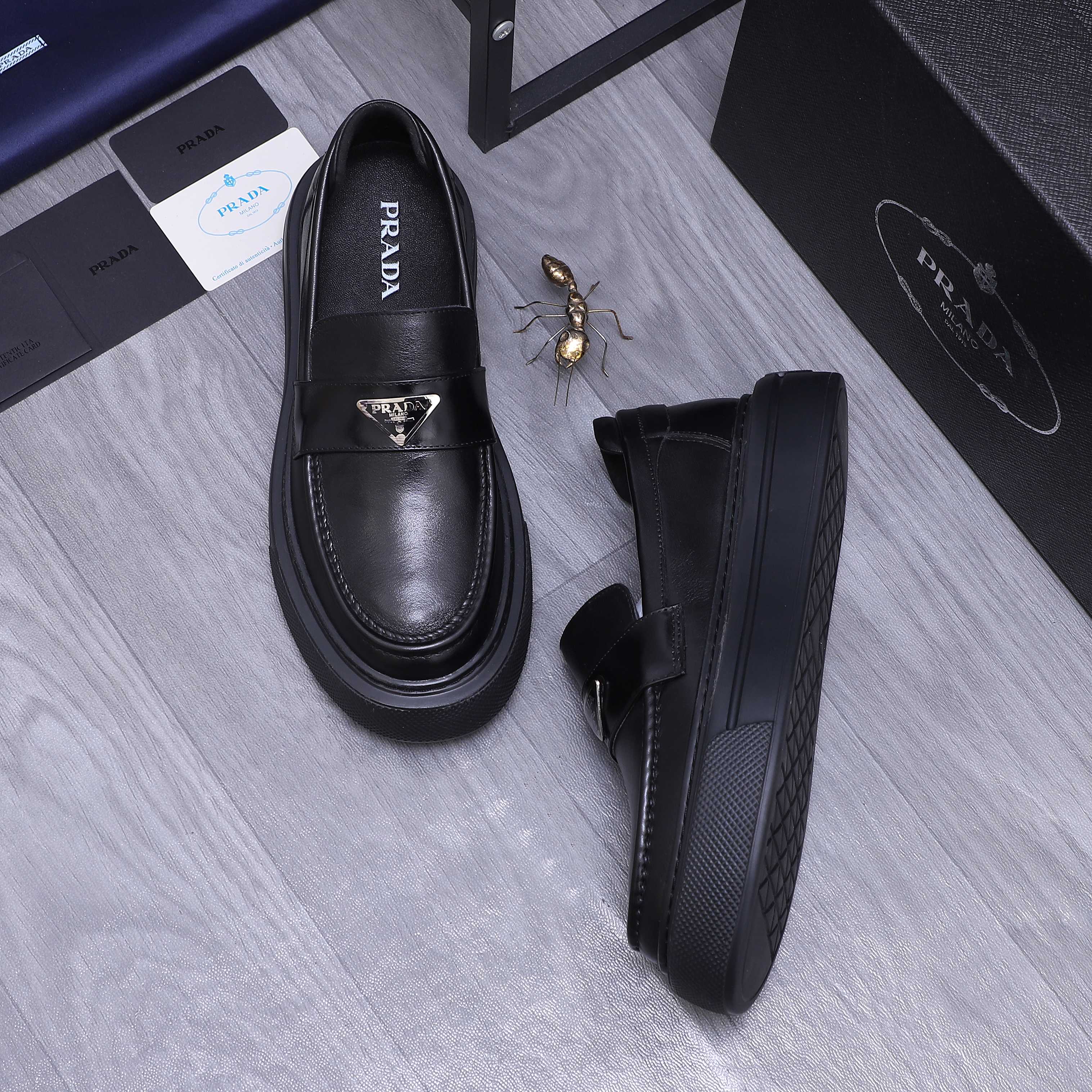 Prada Business Casual Leather Loafers, Sizes 38-44, Premium Quality 5 a1744294939631 0551
