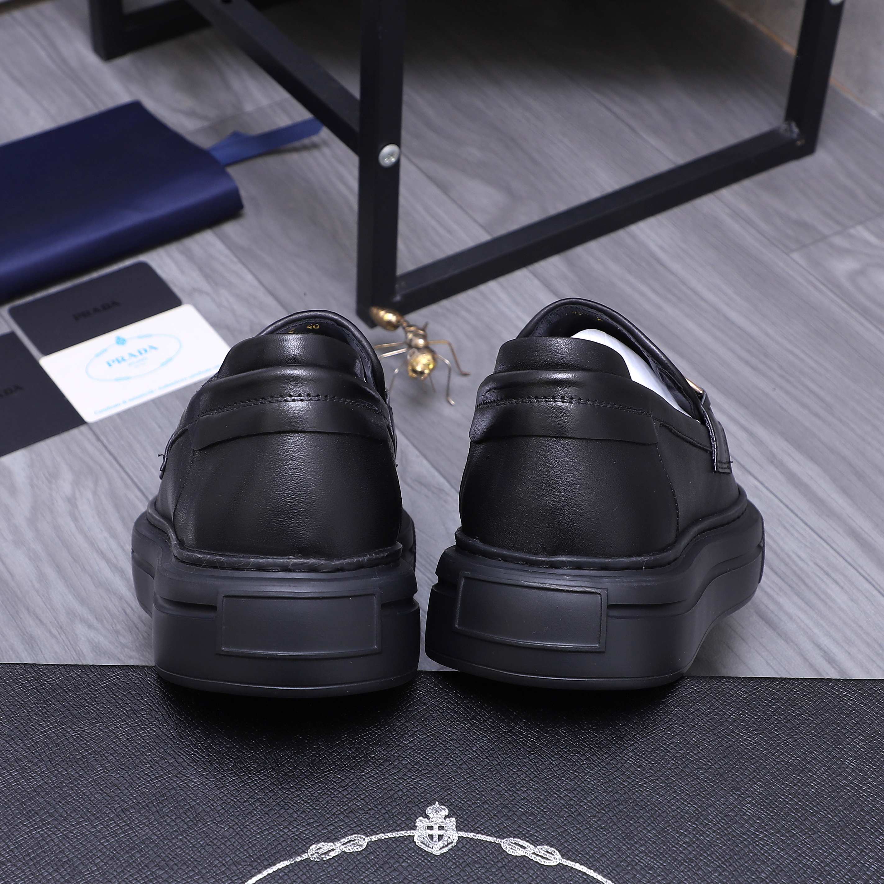 Prada Men's Leather Loafers Business Casual Slip-On Shoes Size 38-44 11 a1744294941849 8380