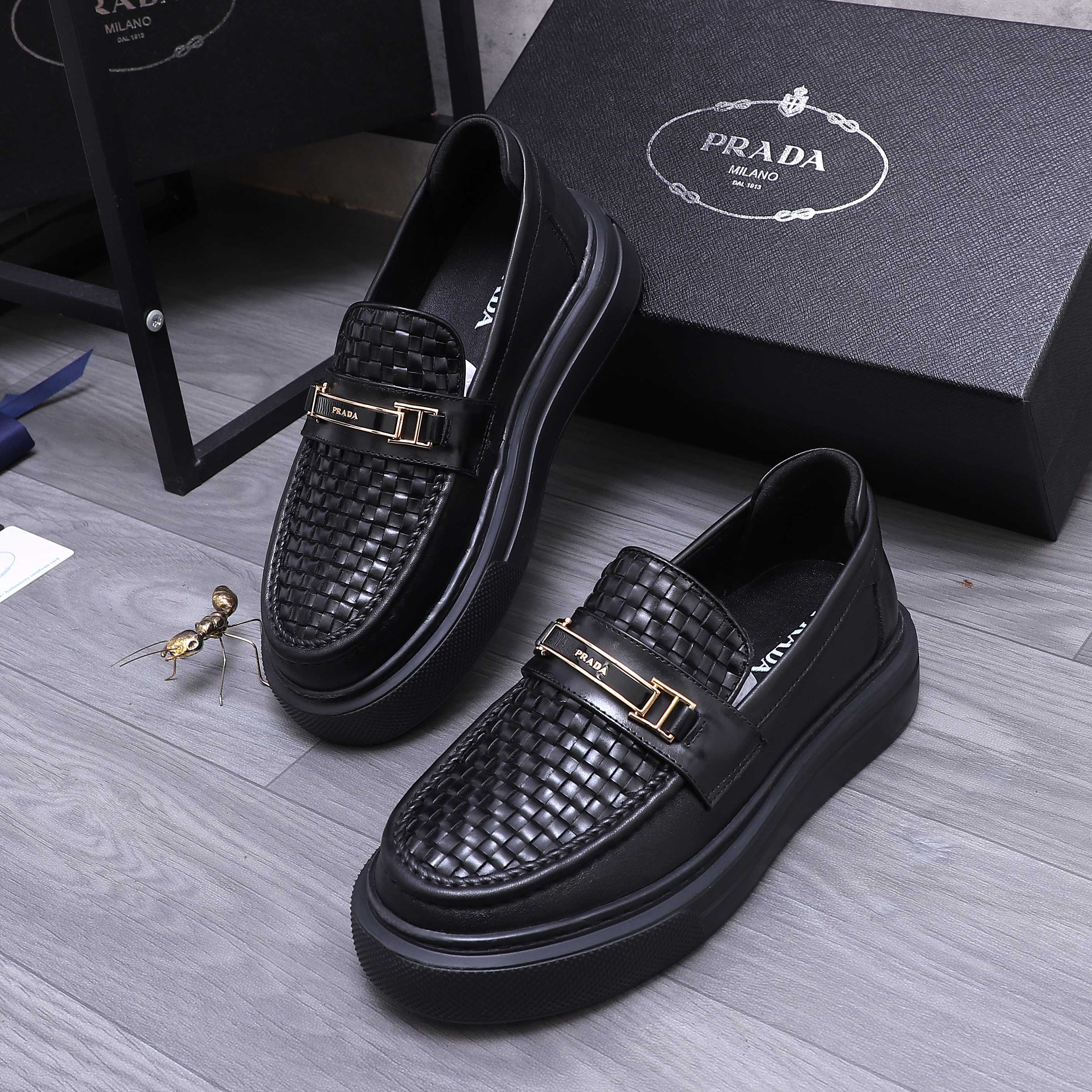 Prada Men's Leather Loafers Business Casual Slip-On Shoes Size 38-44 4 a1744354027804 8705