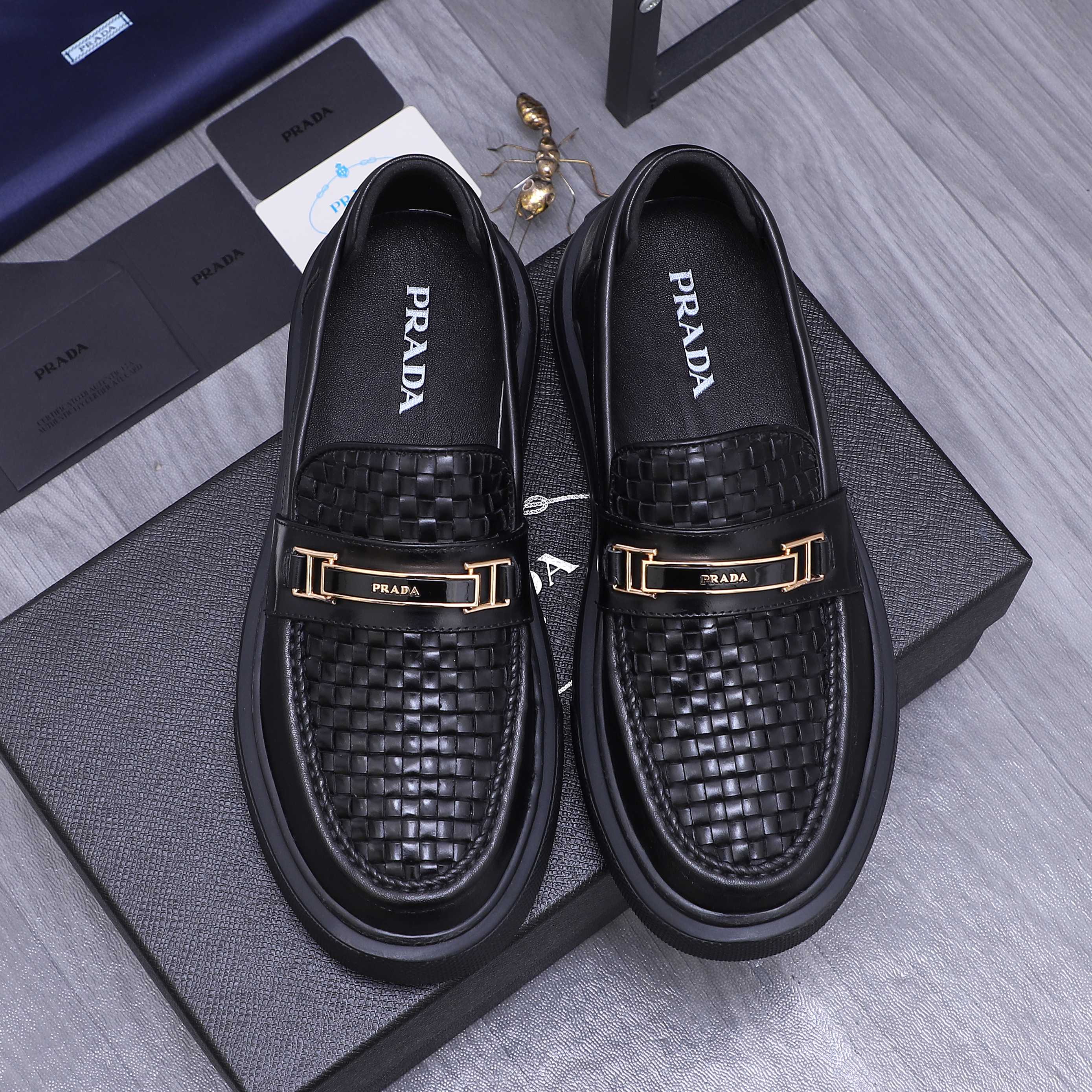 Prada Men's Leather Loafers Business Casual Slip-On Shoes Size 38-44 3 a1744354027924 4634